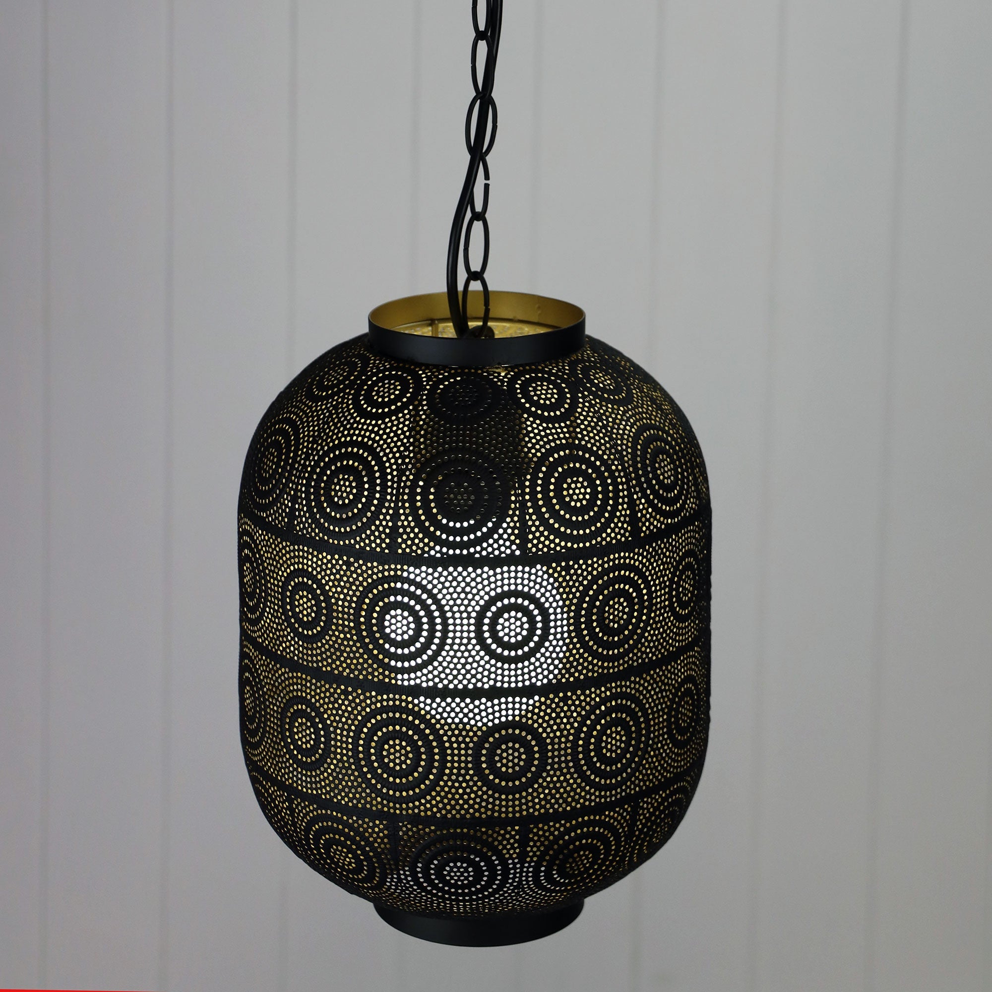 ALHAMBRA.25 Pendant Light Laser Cut Metal Pendant with Gold Inner Oriel Lighting