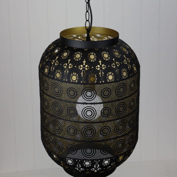 ALHAMBRA.35 Pendant Light Laser Cut Metal Pendant with Gold Inner Oriel Lighting