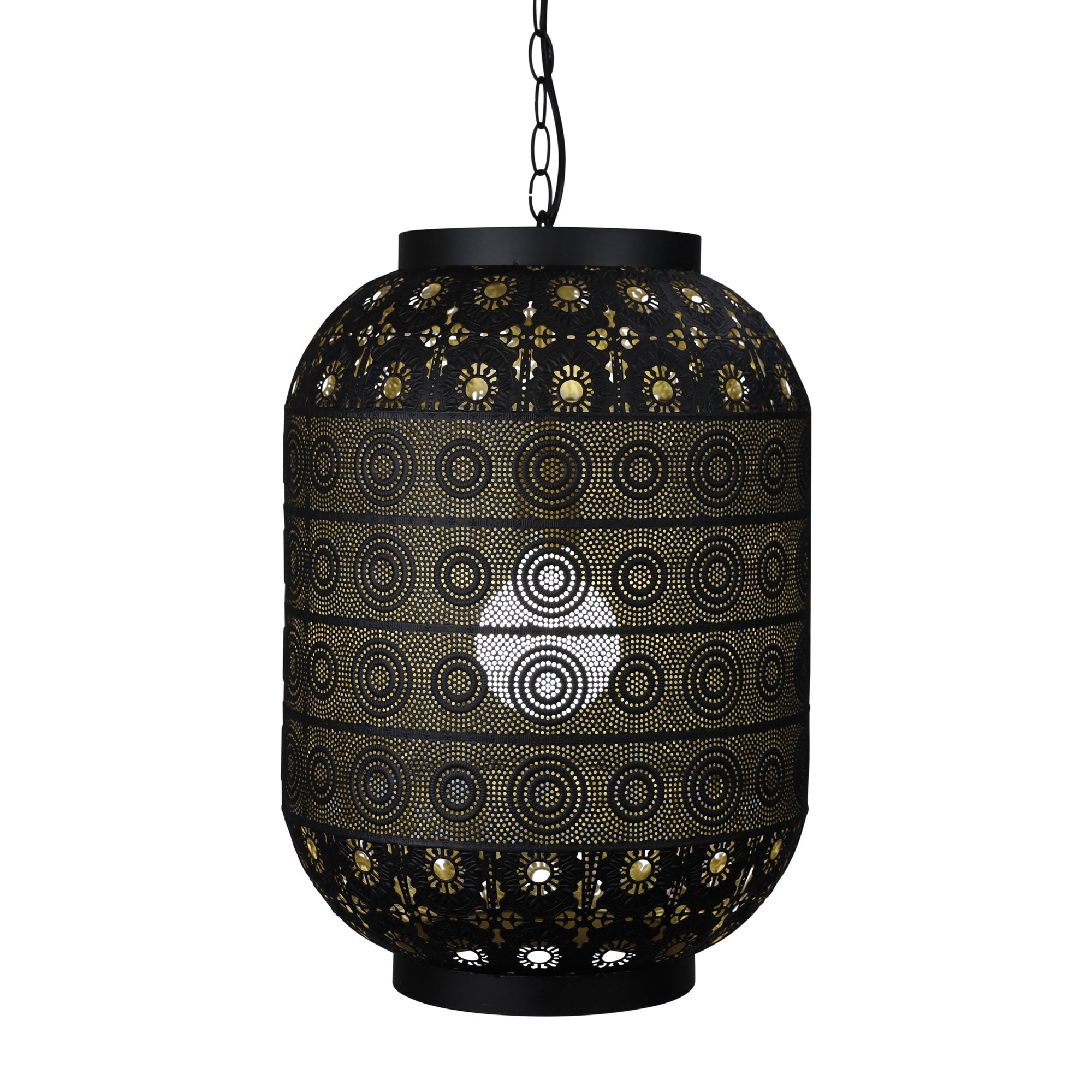 ALHAMBRA.35 Pendant Light Laser Cut Metal Pendant with Gold Inner Oriel Lighting