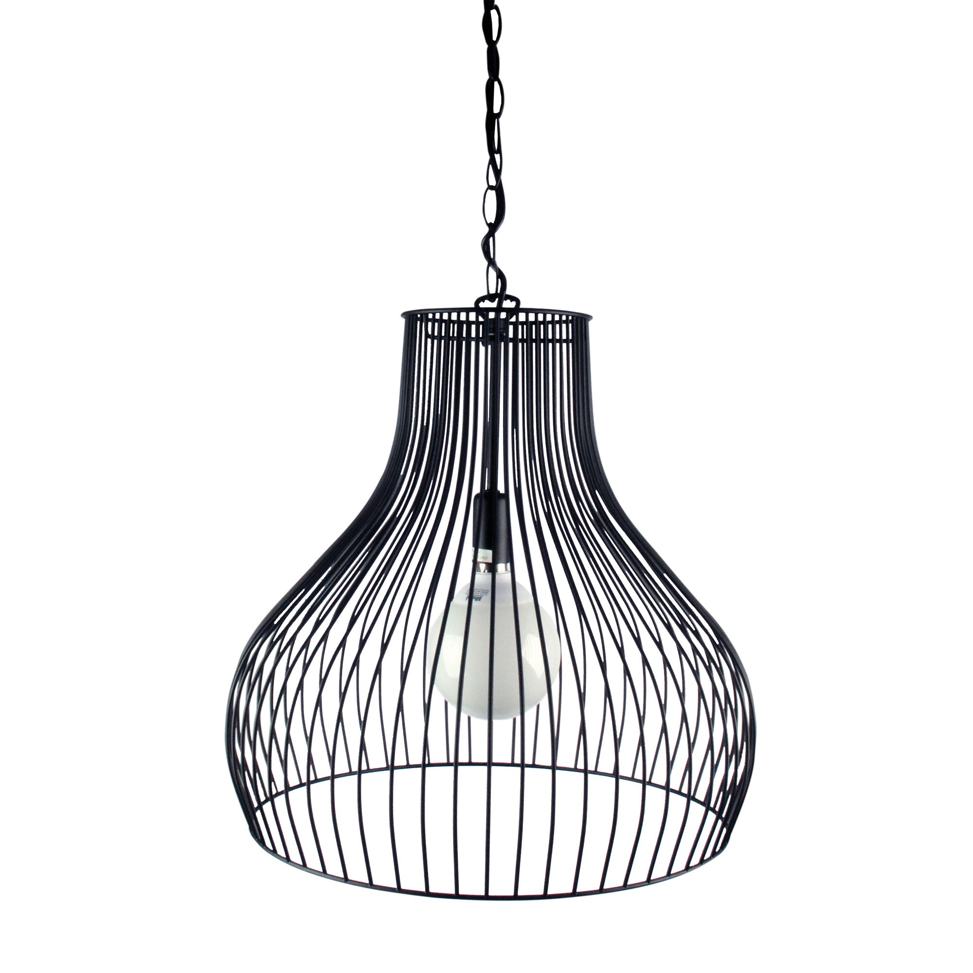 GABBY Black 45cm Wire Pendant Oriel Lighting