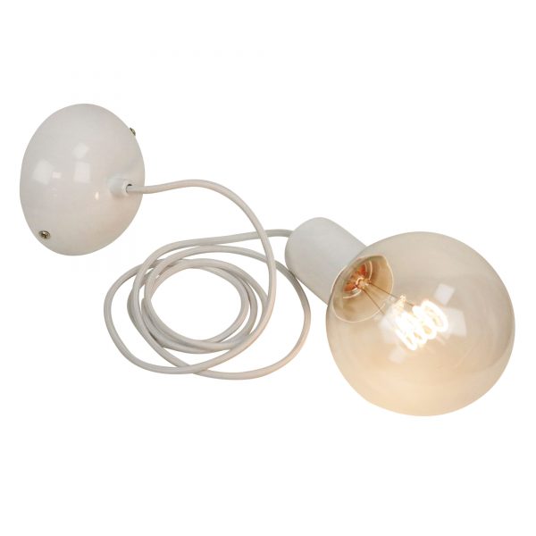 POP Single Drop 2m E27 Suspension White Oriel Lighting