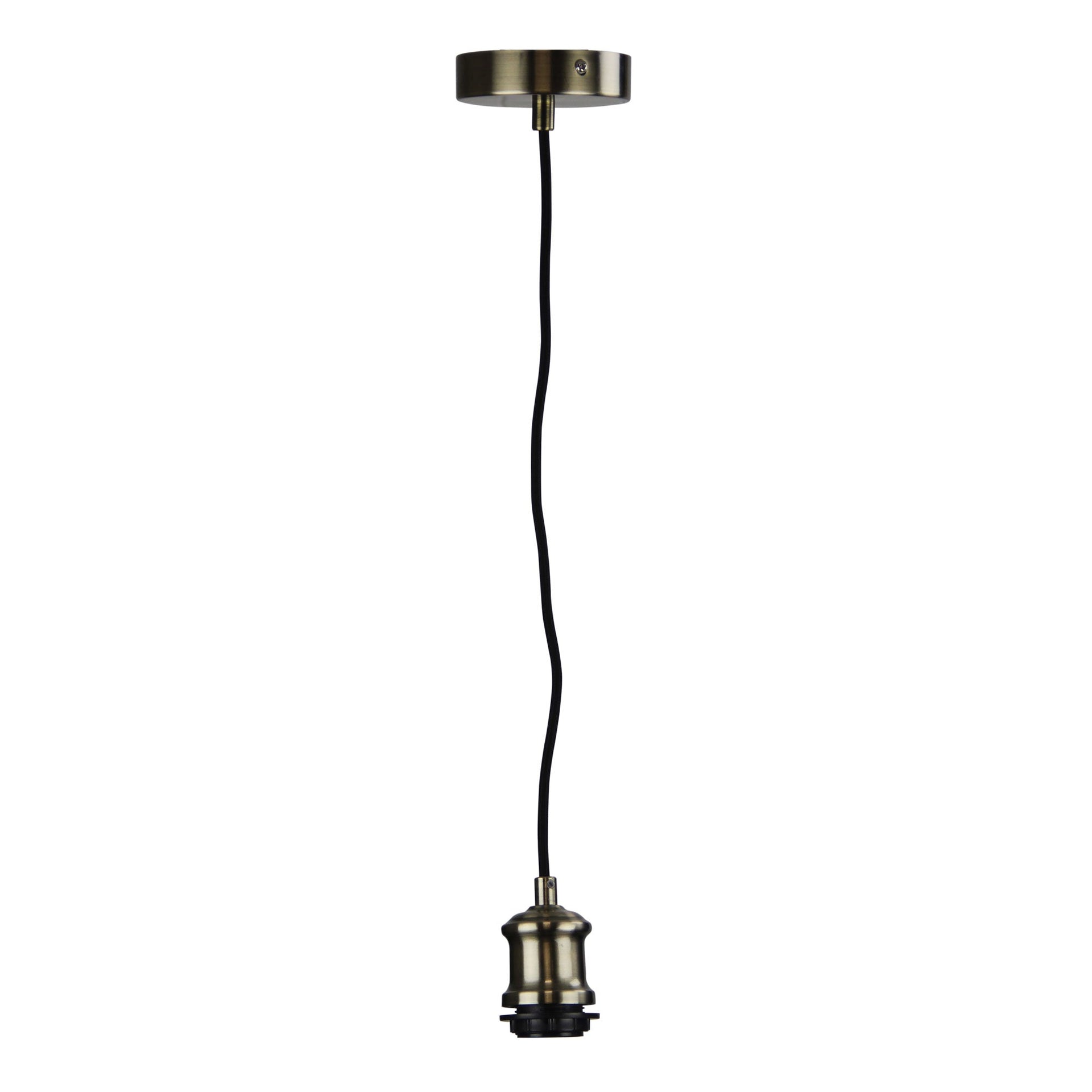ALBANY CORD Pendant Light 180cm Vintage Cloth Cord Suspension Antique Brass Oriel Lighting