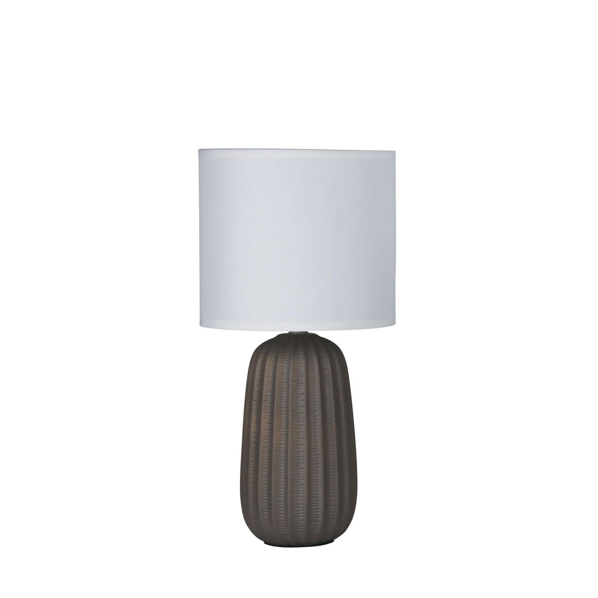 BENJY.20 Taupe Ceramic Table Lamp Oriel Lighting
