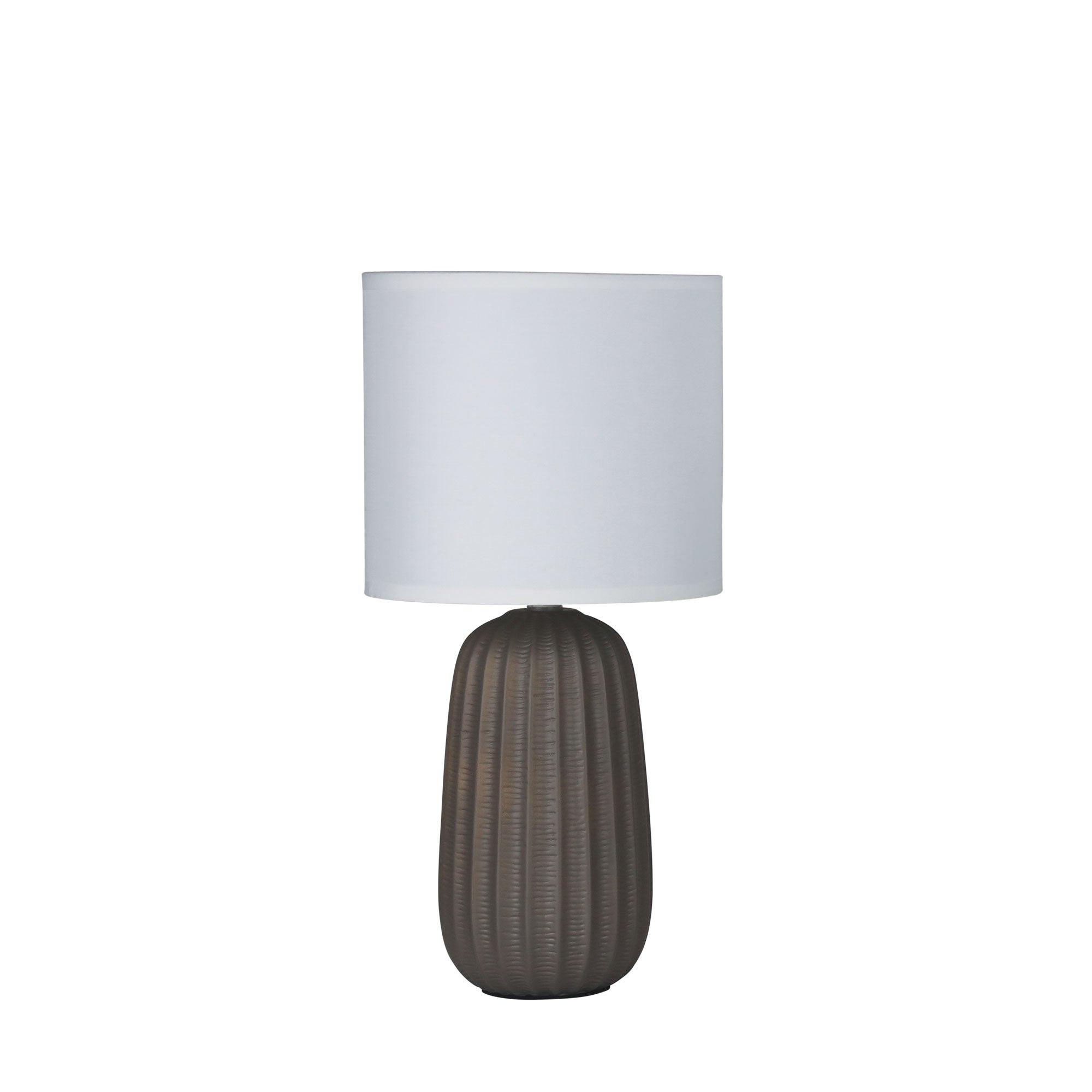 BENJY.20 Taupe Ceramic Table Lamp Oriel Lighting