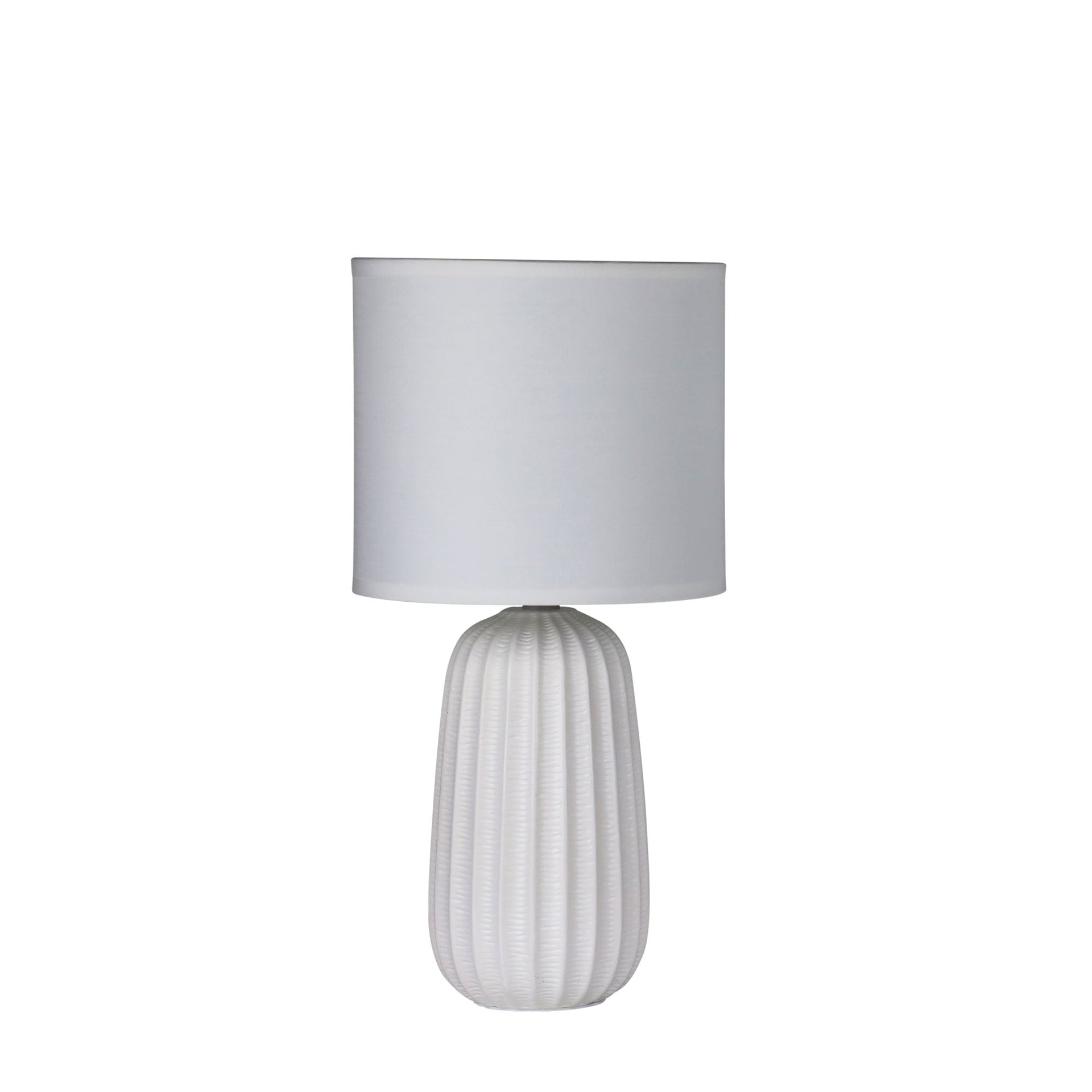 BENJY.20 White Ceramic Table Lamp Oriel Lighting