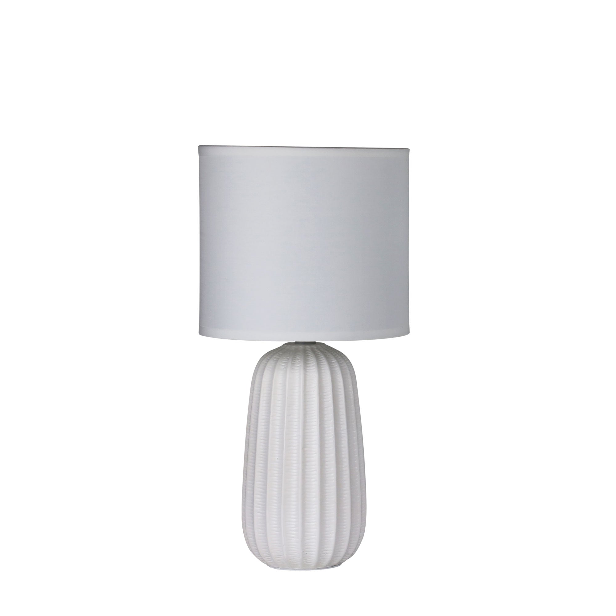 BENJY.20 White Ceramic Table Lamp Oriel Lighting