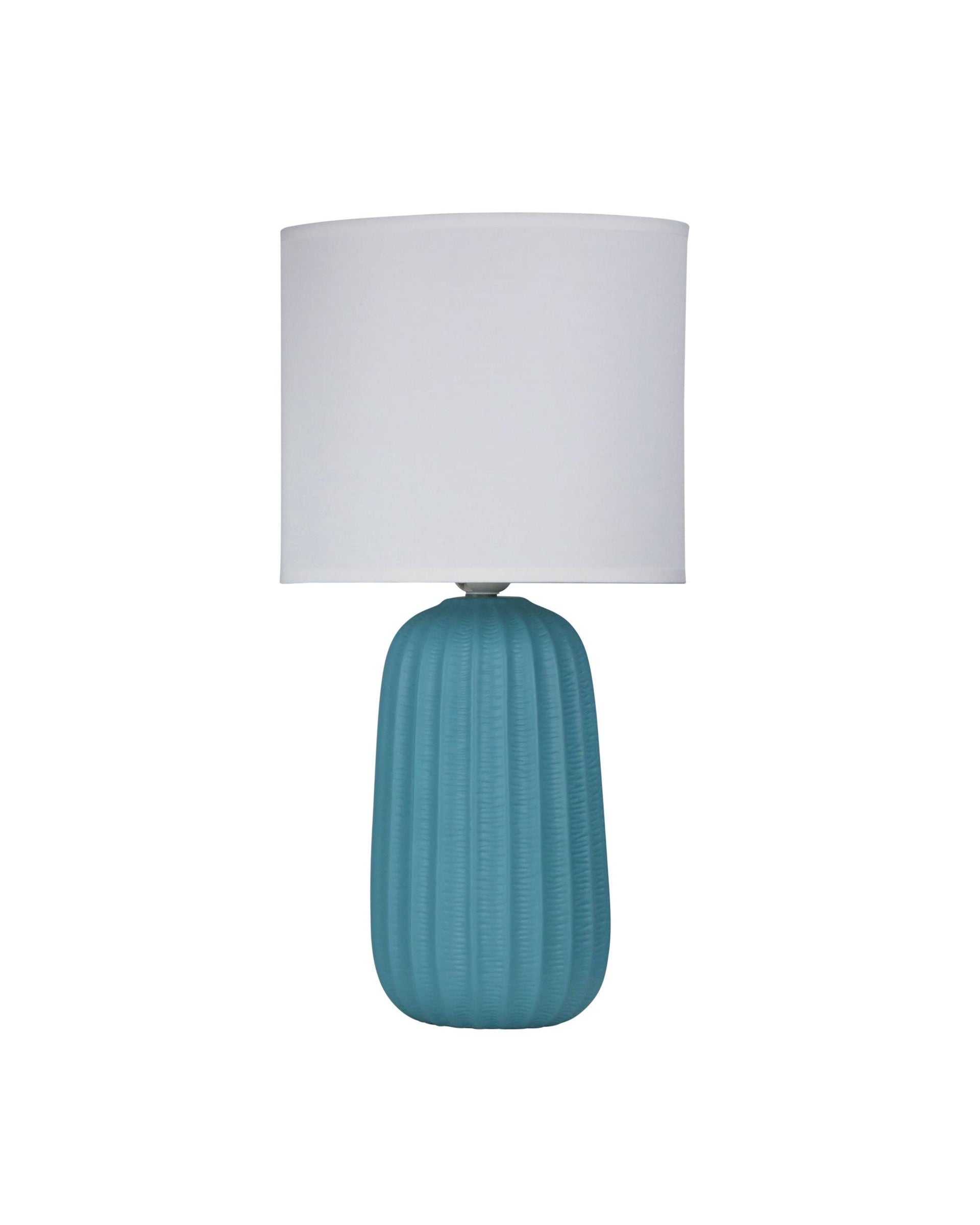 BENJY.25 Blue Ceramic Table Lamp Oriel Lighting