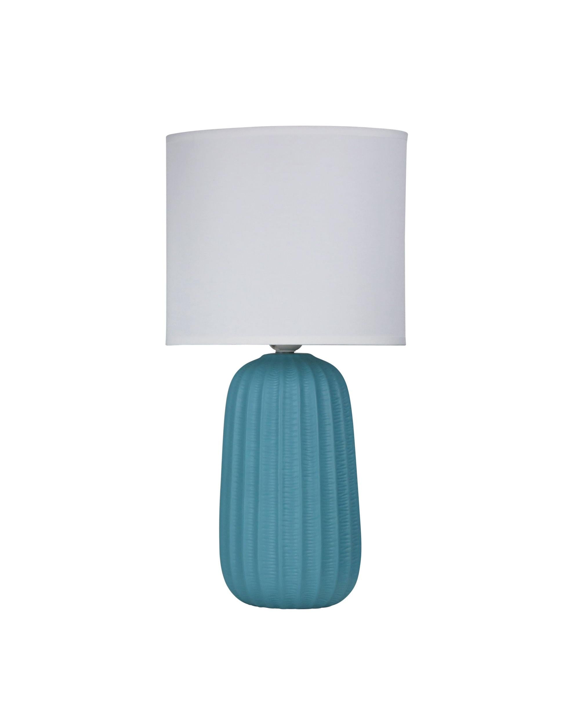 BENJY.25 Blue Ceramic Table Lamp Oriel Lighting