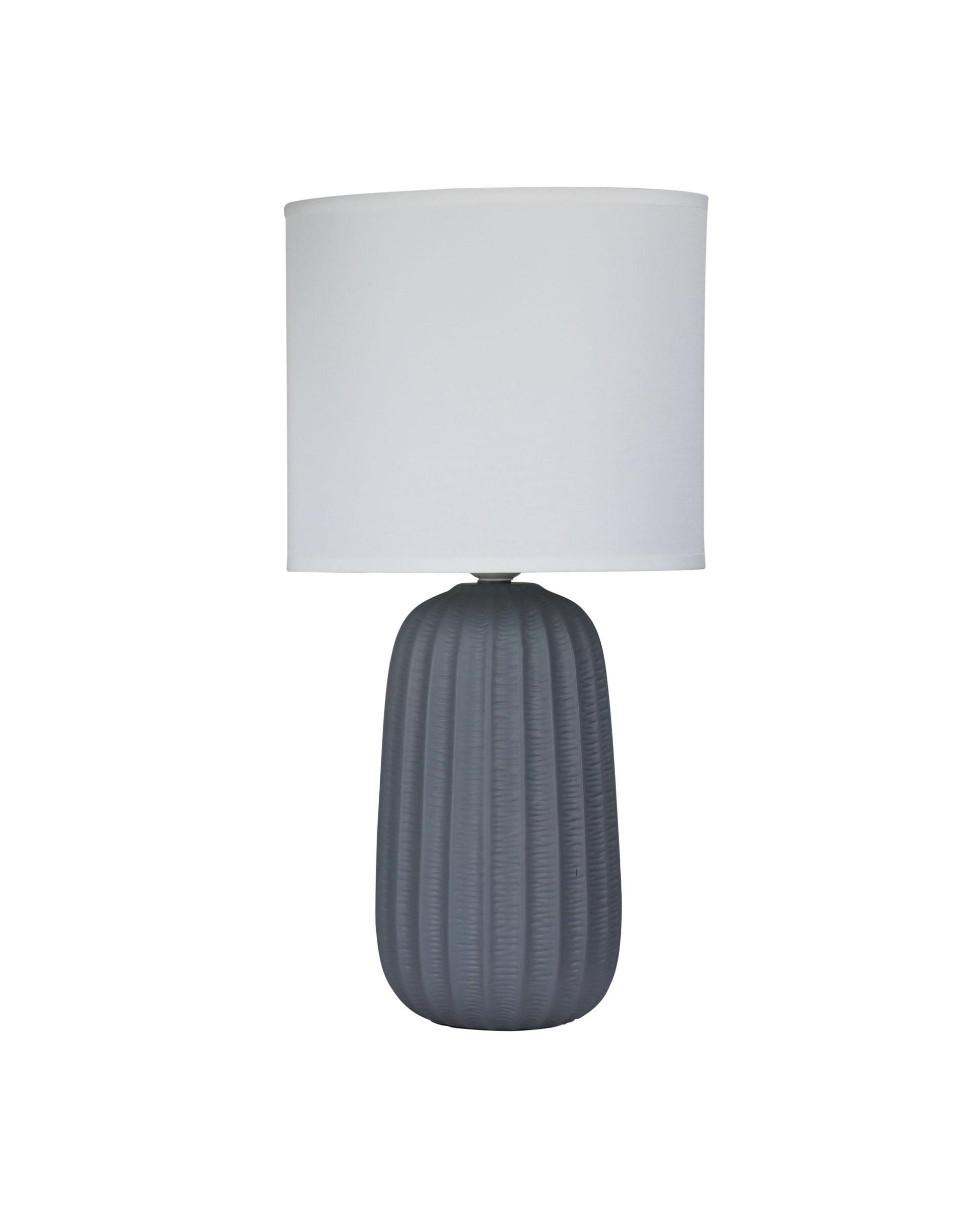 BENJY.25 Grey Ceramic Table Lamp Oriel Lighting