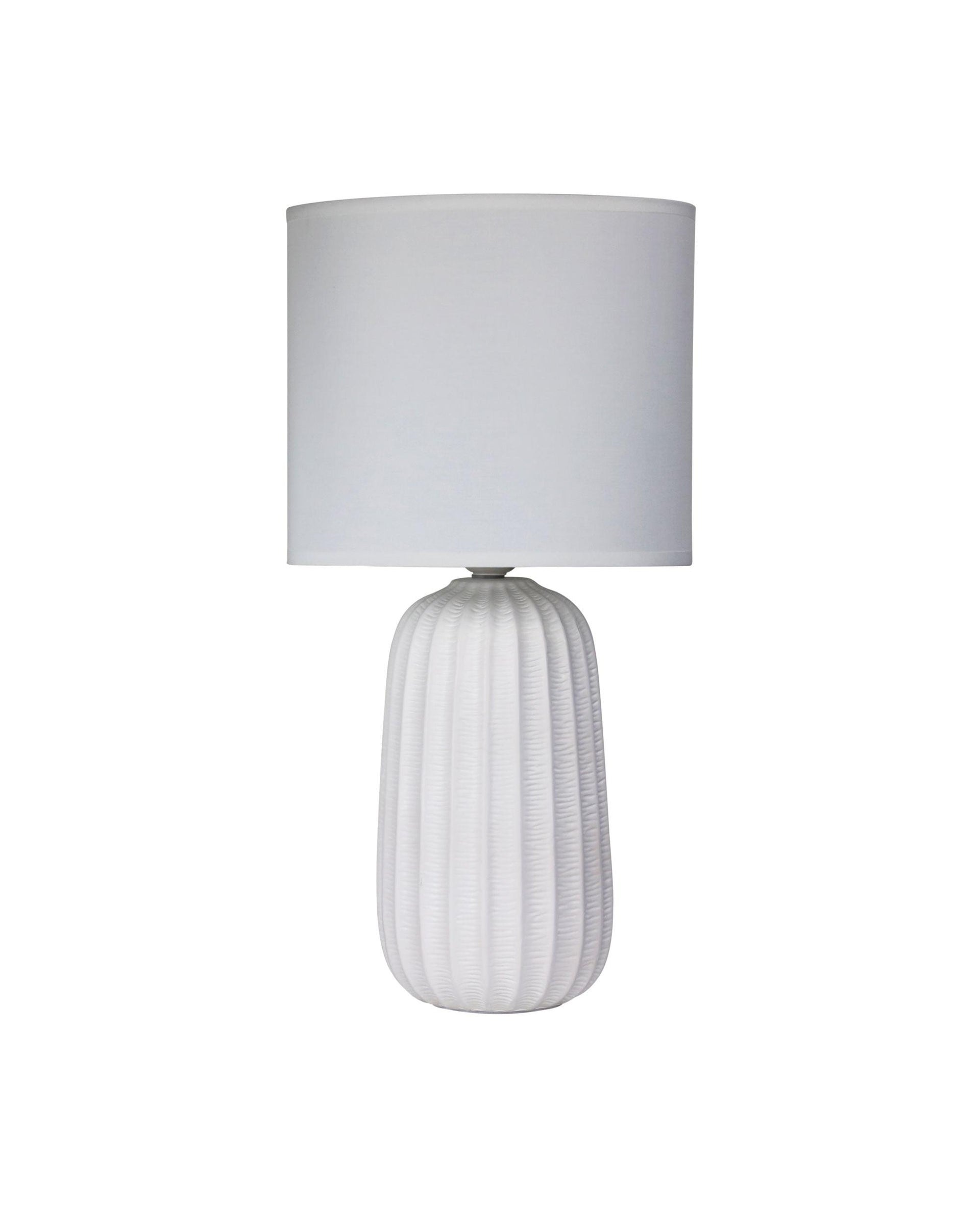 BENJY.25 White Ceramic Table Lamp Oriel Lighting