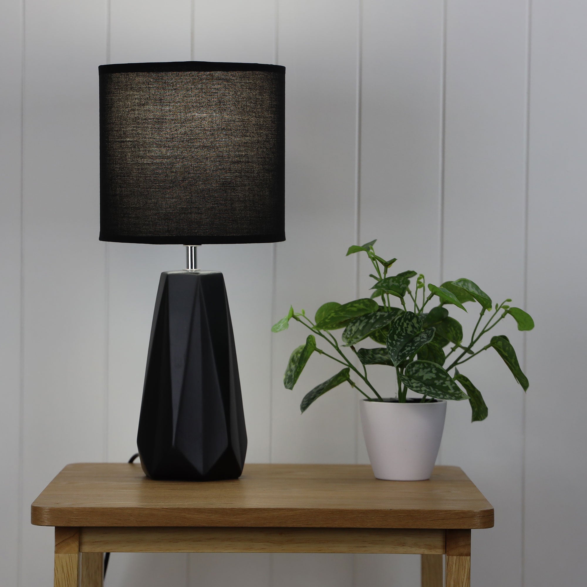 SHELLY Black Ceramic Table Lamp Oriel Lighting