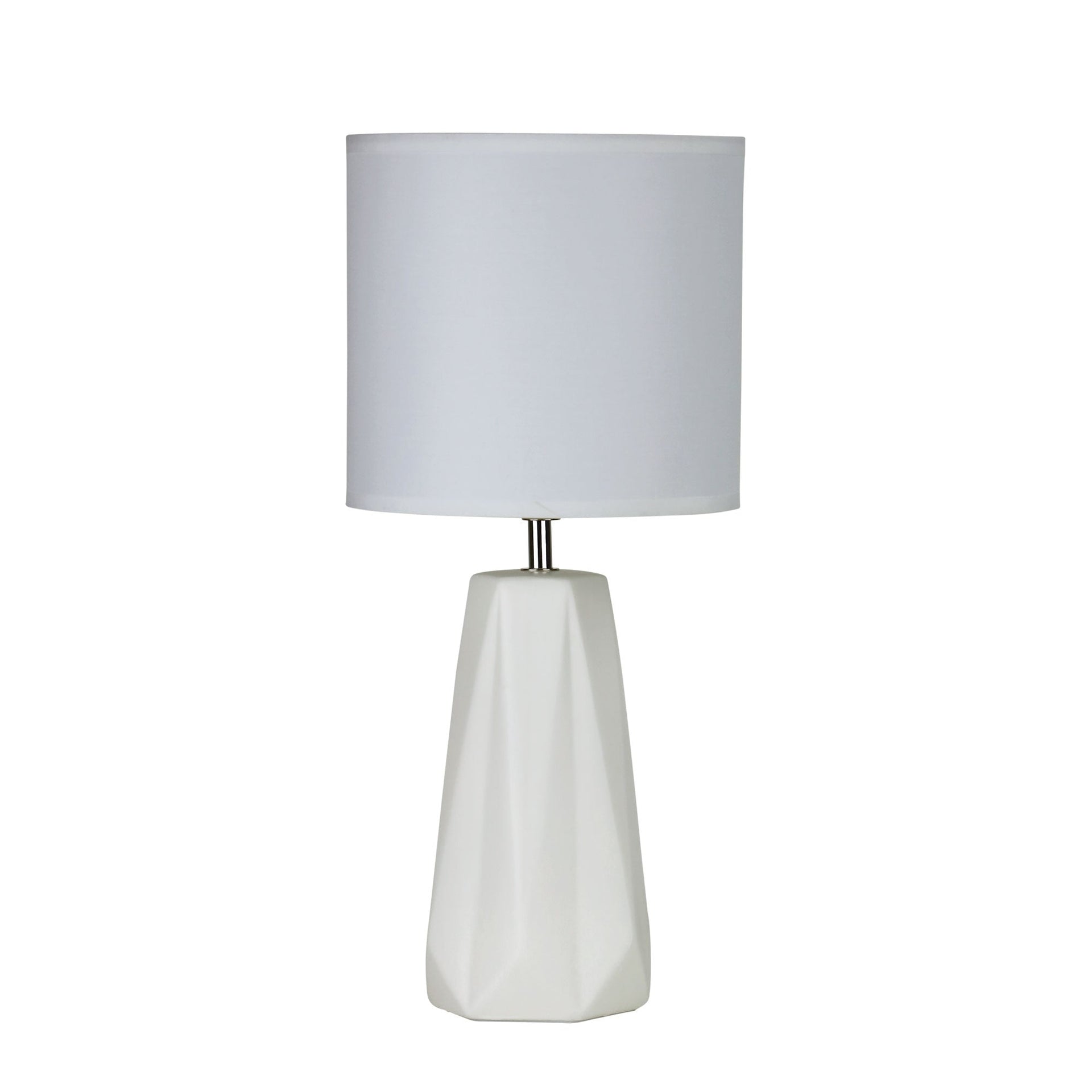 SHELLY White Ceramic Table Lamp Oriel Lighting
