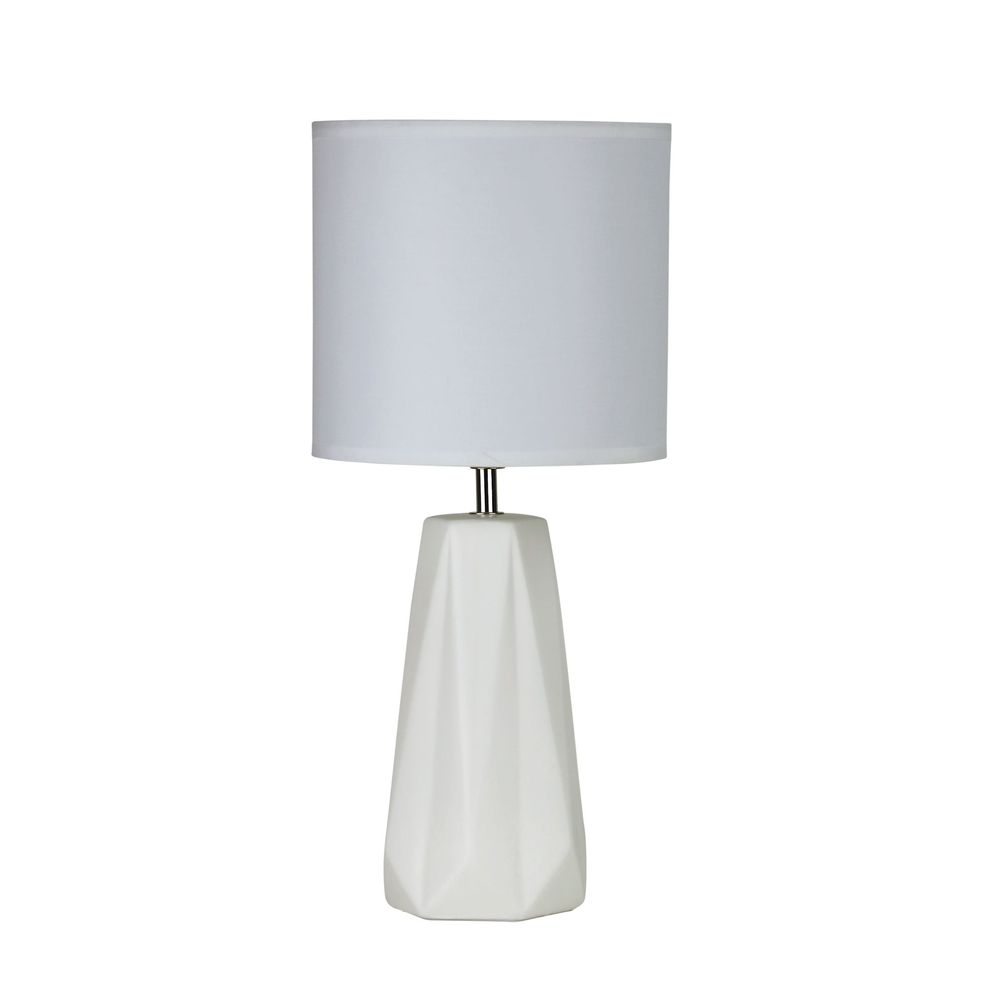 SHELLY White Ceramic Table Lamp Oriel Lighting