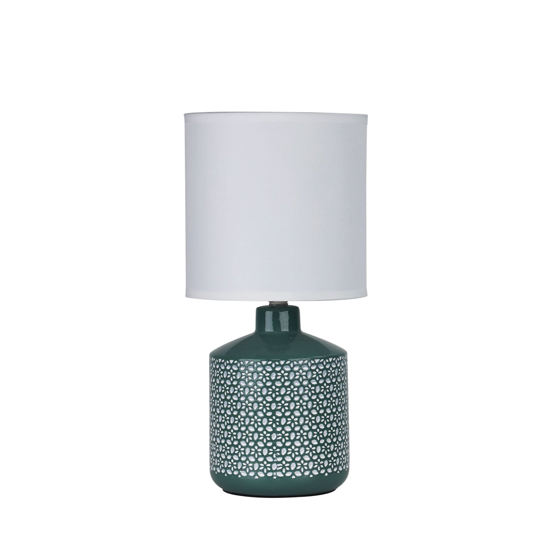 CELIA Green Ceramic Table Lamp Oriel Lighting