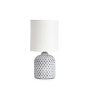 VERA White Ceramic Table Lamp Oriel Lighting