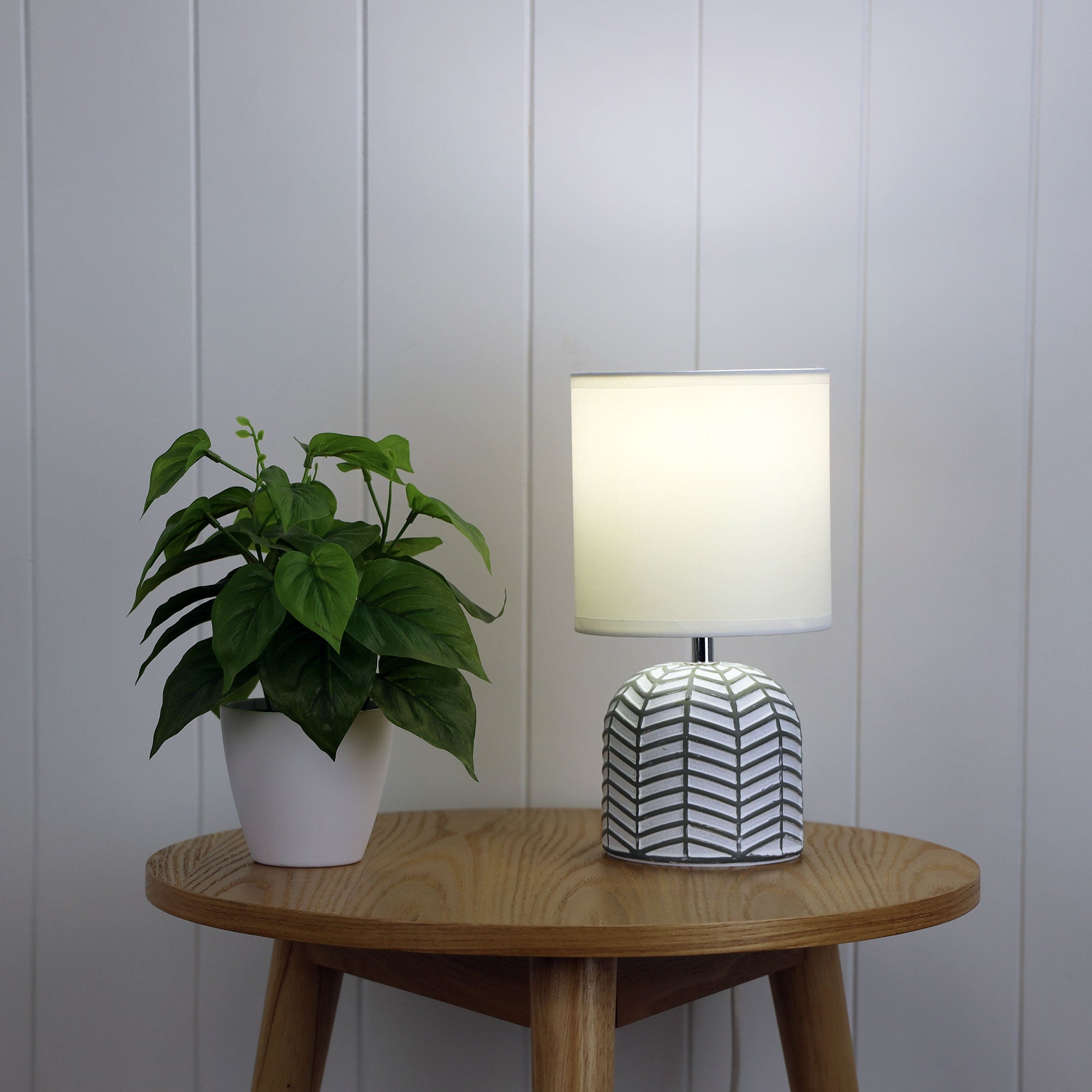 MANDY White Ceramic Table Lamp Oriel Lighting
