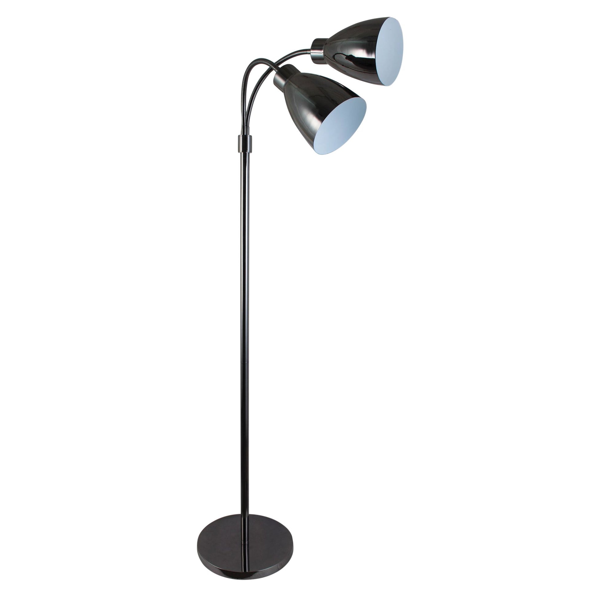 RETRO Twin Flexible Neck Gunmetal Finish Oriel Lighting