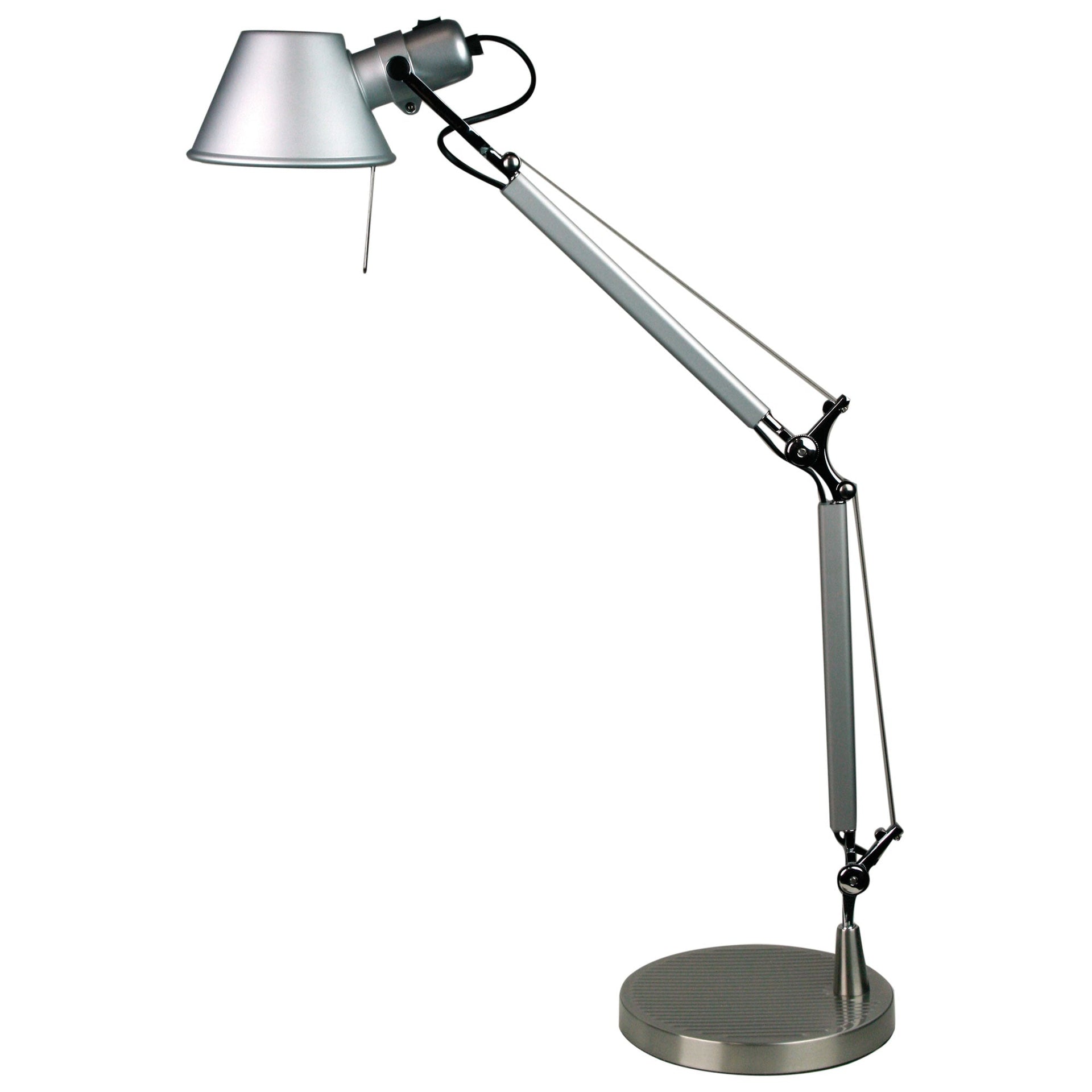 FORMA LAMP Retro Styled Adjustable Task Lamp Silver Oriel Lighting