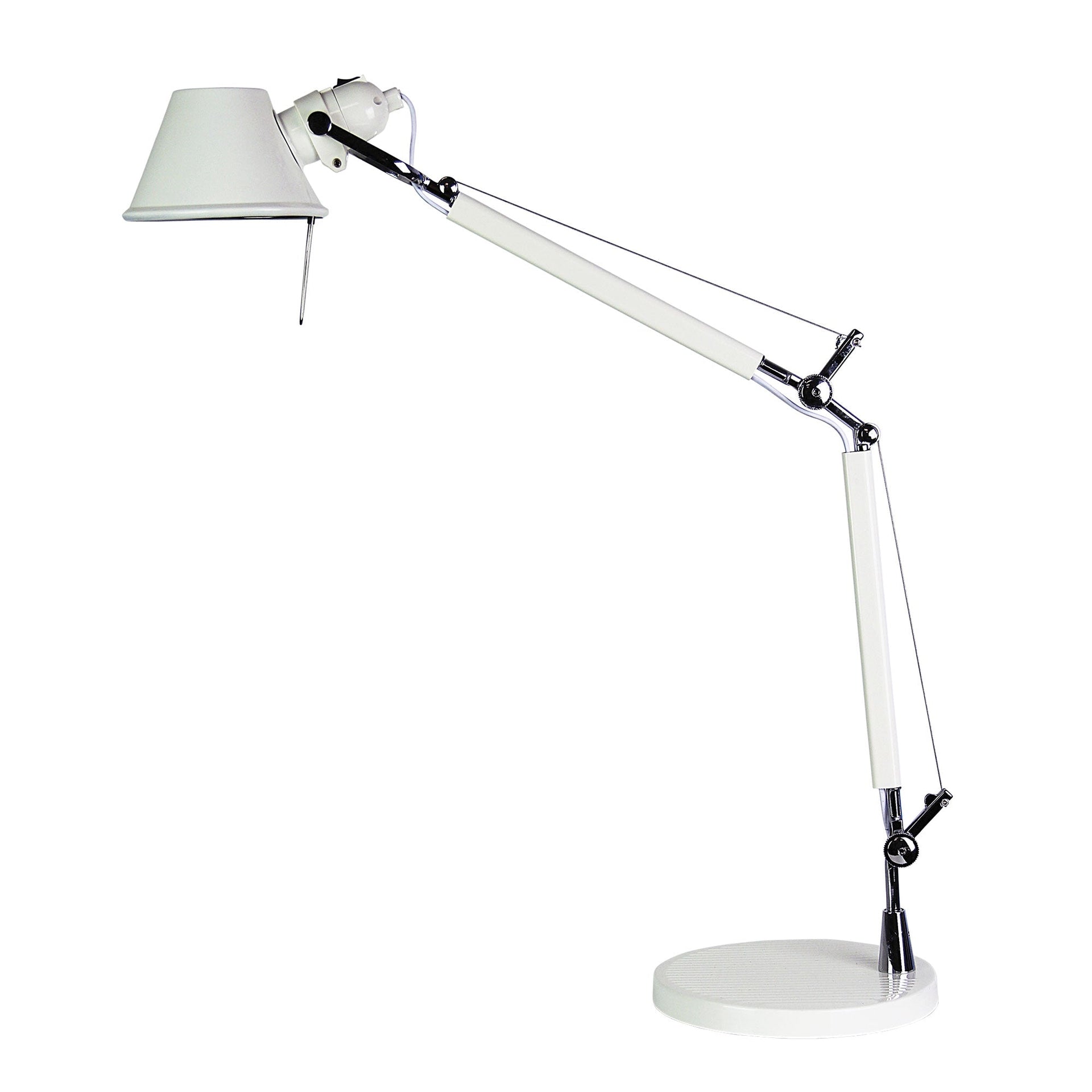 FORMA LAMP Retro Styled Adjustable Task Lamp White Oriel Lighting