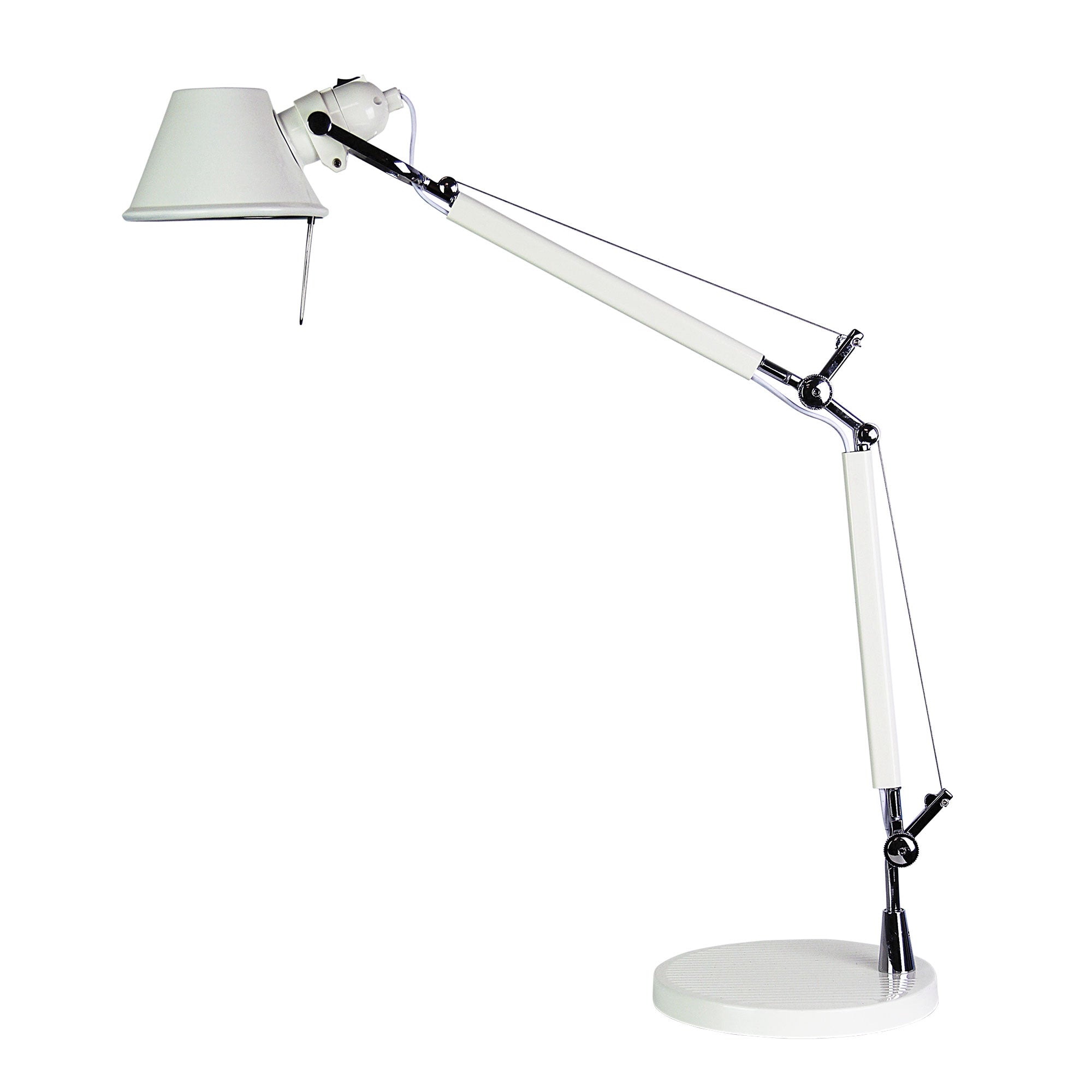 FORMA LAMP Retro Styled Adjustable Task Lamp White Oriel Lighting