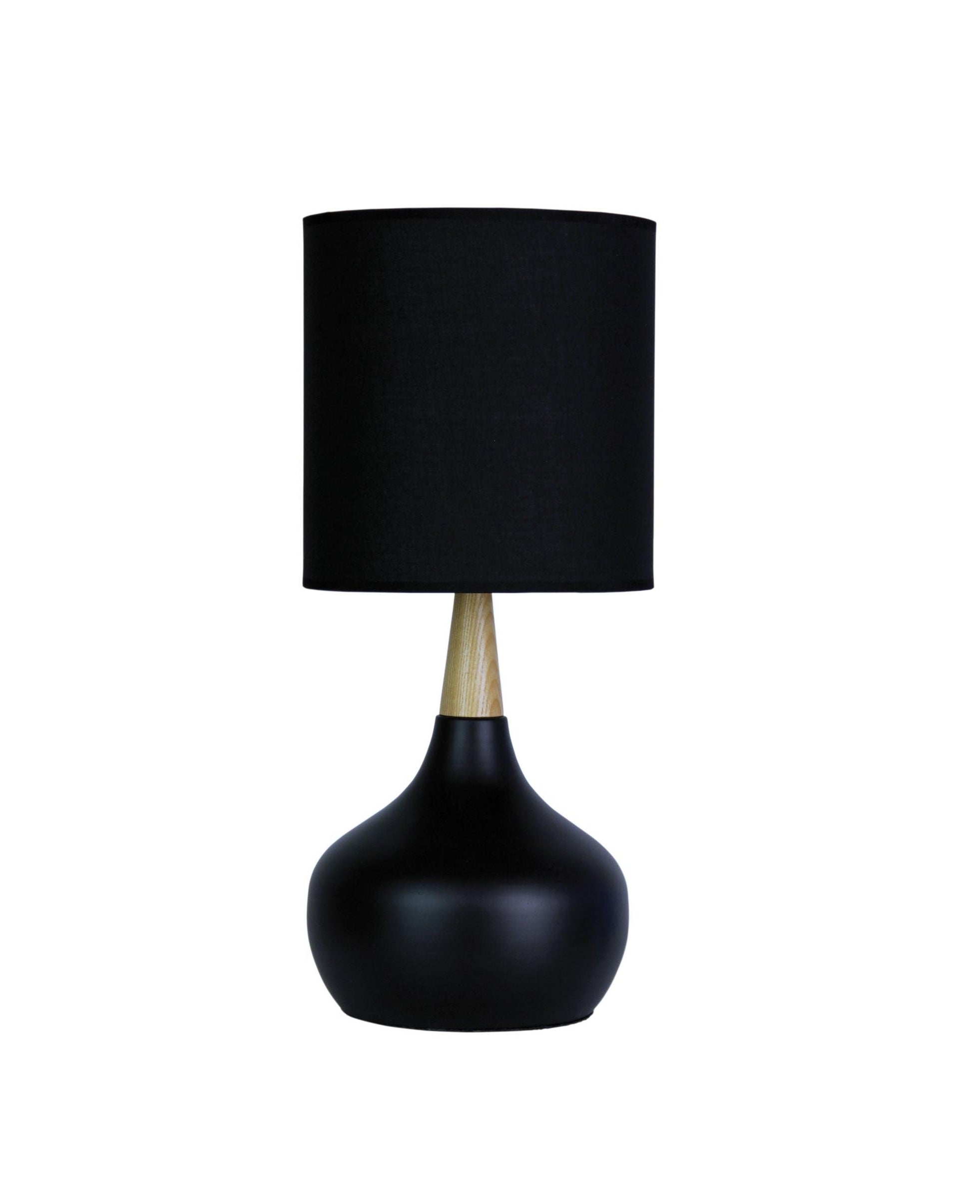 POD TOUCH Black On-Off Touch Lamp Oriel Lighting