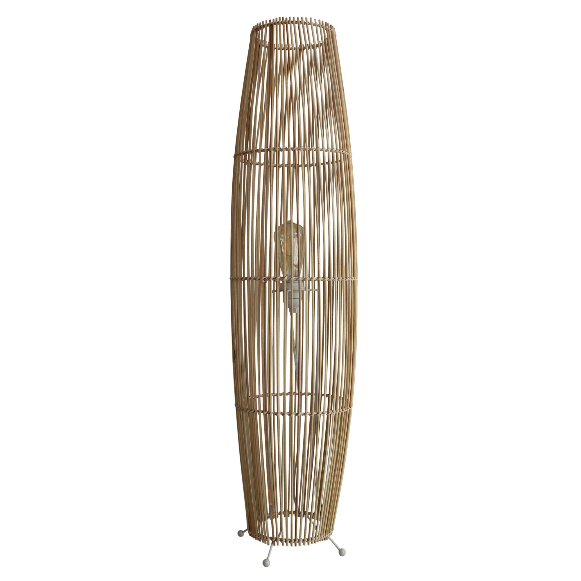 MATRAM Rattan Cane Floor Lamp Oriel Lighting