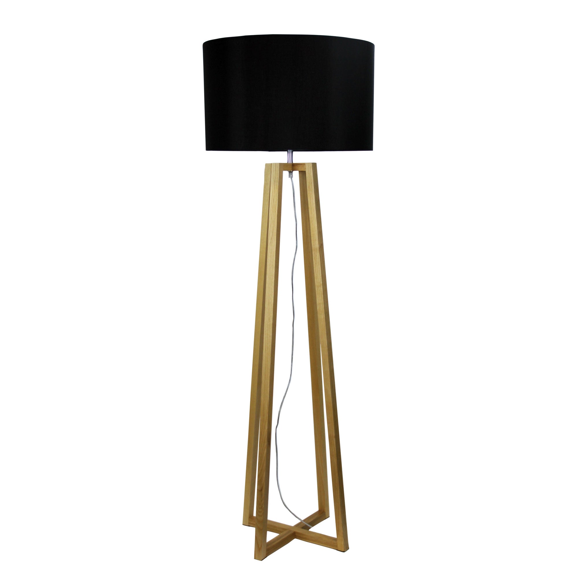 MALMO FLOOR LAMP BASE Timber Floor Lamp Base E27 Oriel Lighting