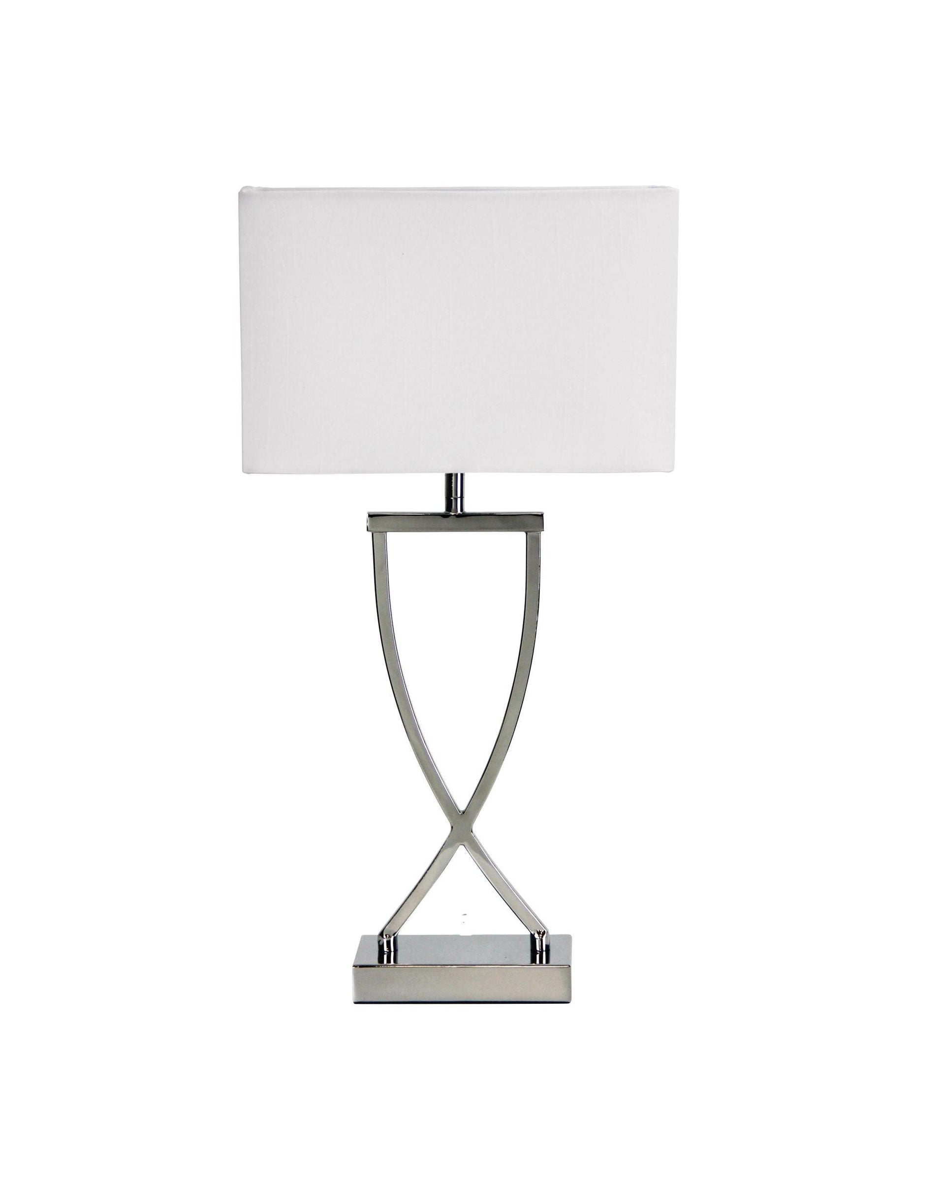 CHI Chrome Complete Bedside Lamp Oriel Lighting