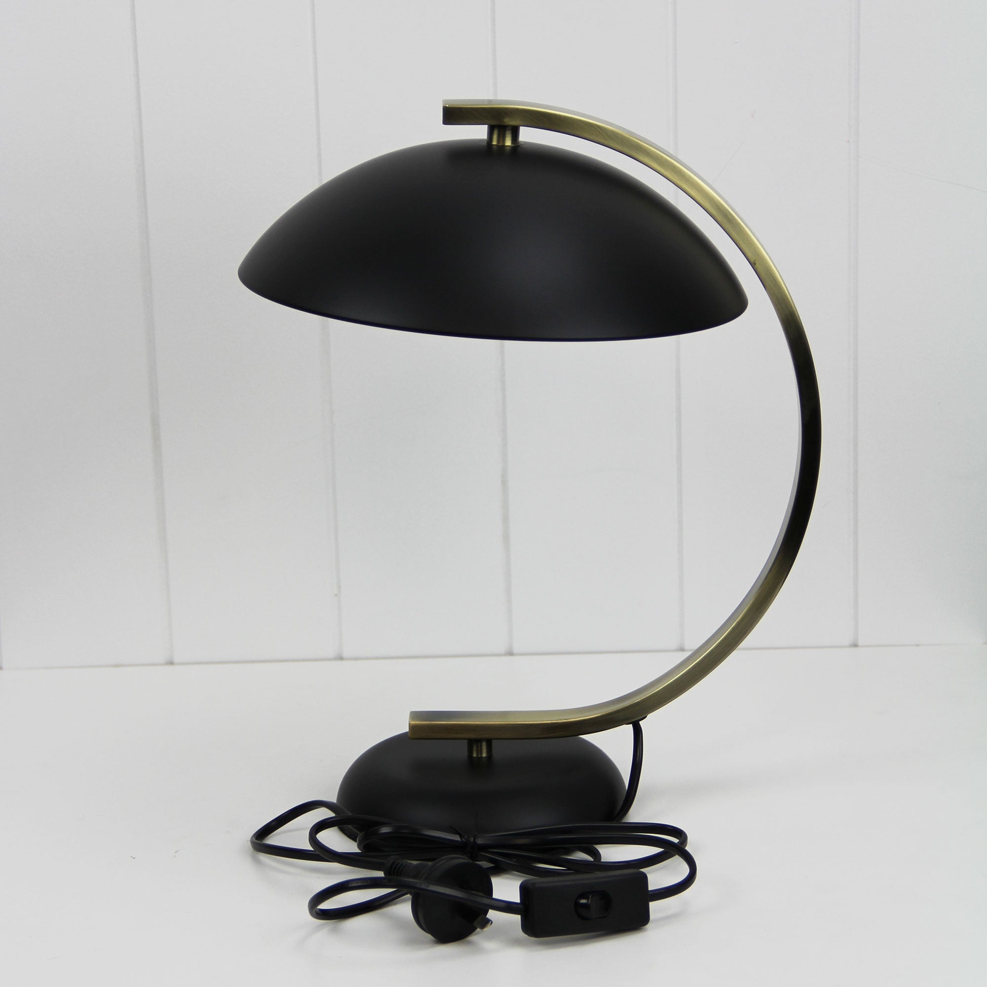 DECO Black Antique Brass Table Lamp Oriel Lighting