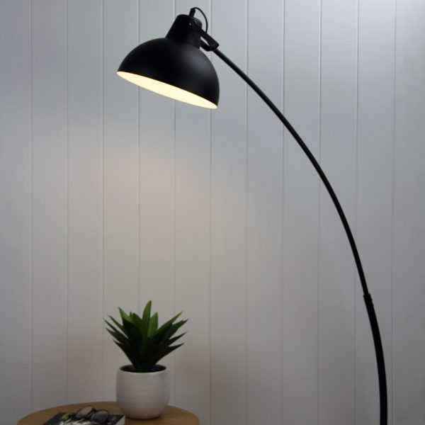 LAGO Black Floor Lamp Oriel Lighting