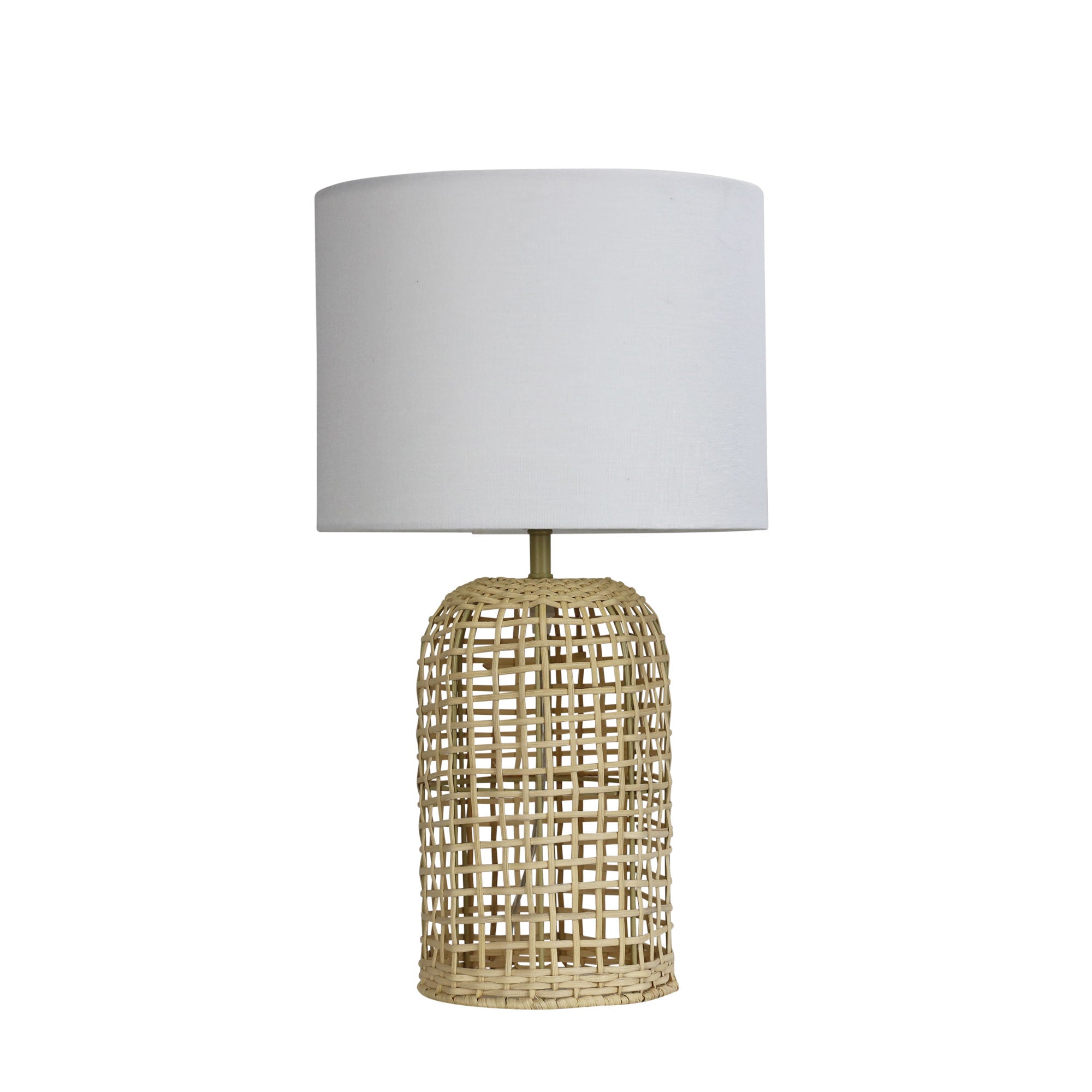 BRIZO Rattan Lamp Base with Shade Oriel Lighting