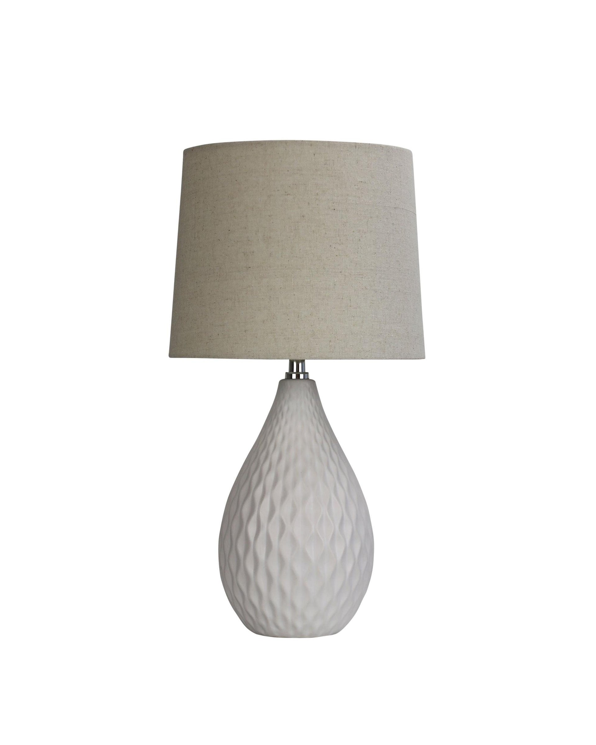 DANU Ceramic Table Lamp with Shade Oriel Lighting