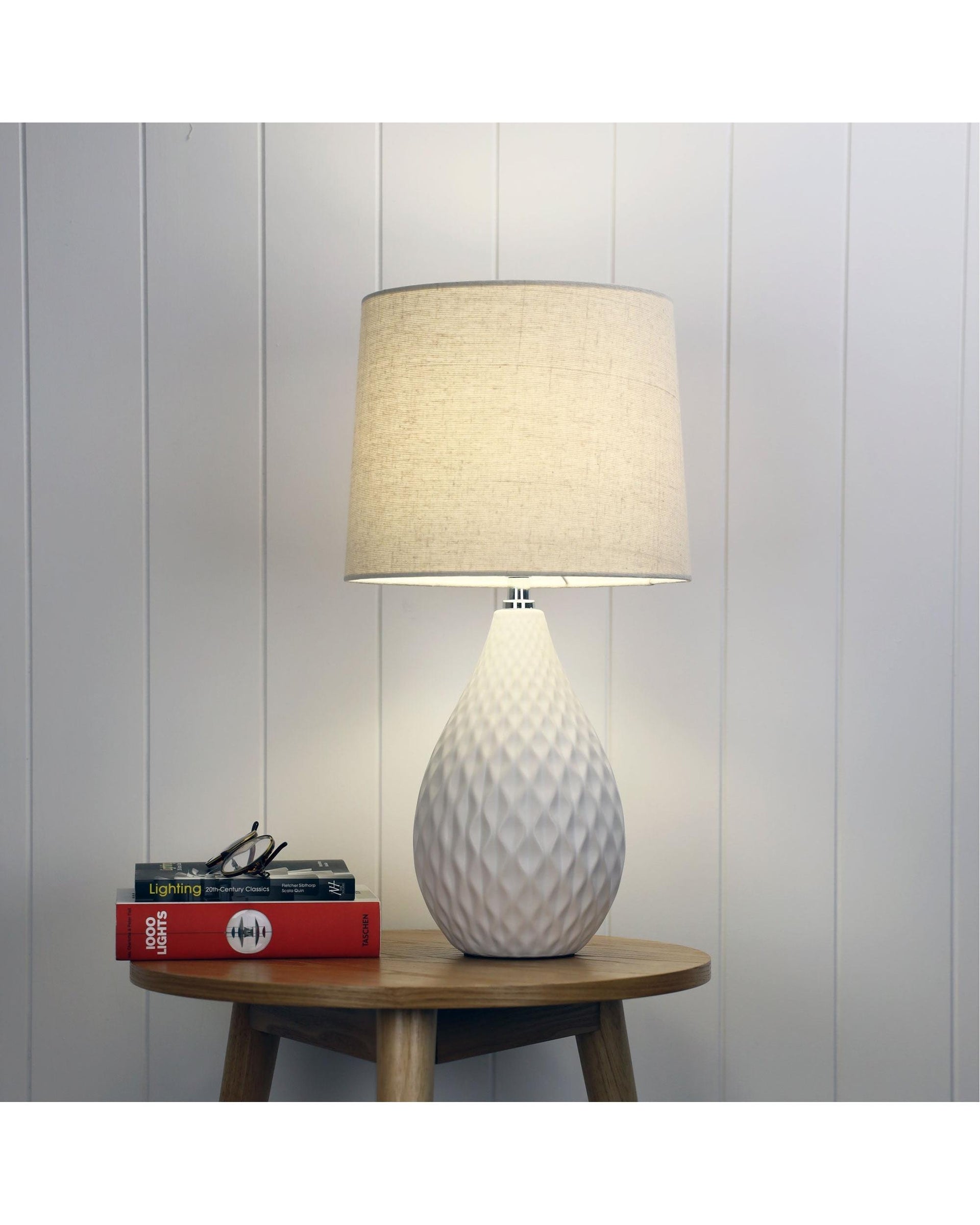 DANU Ceramic Table Lamp with Shade Oriel Lighting
