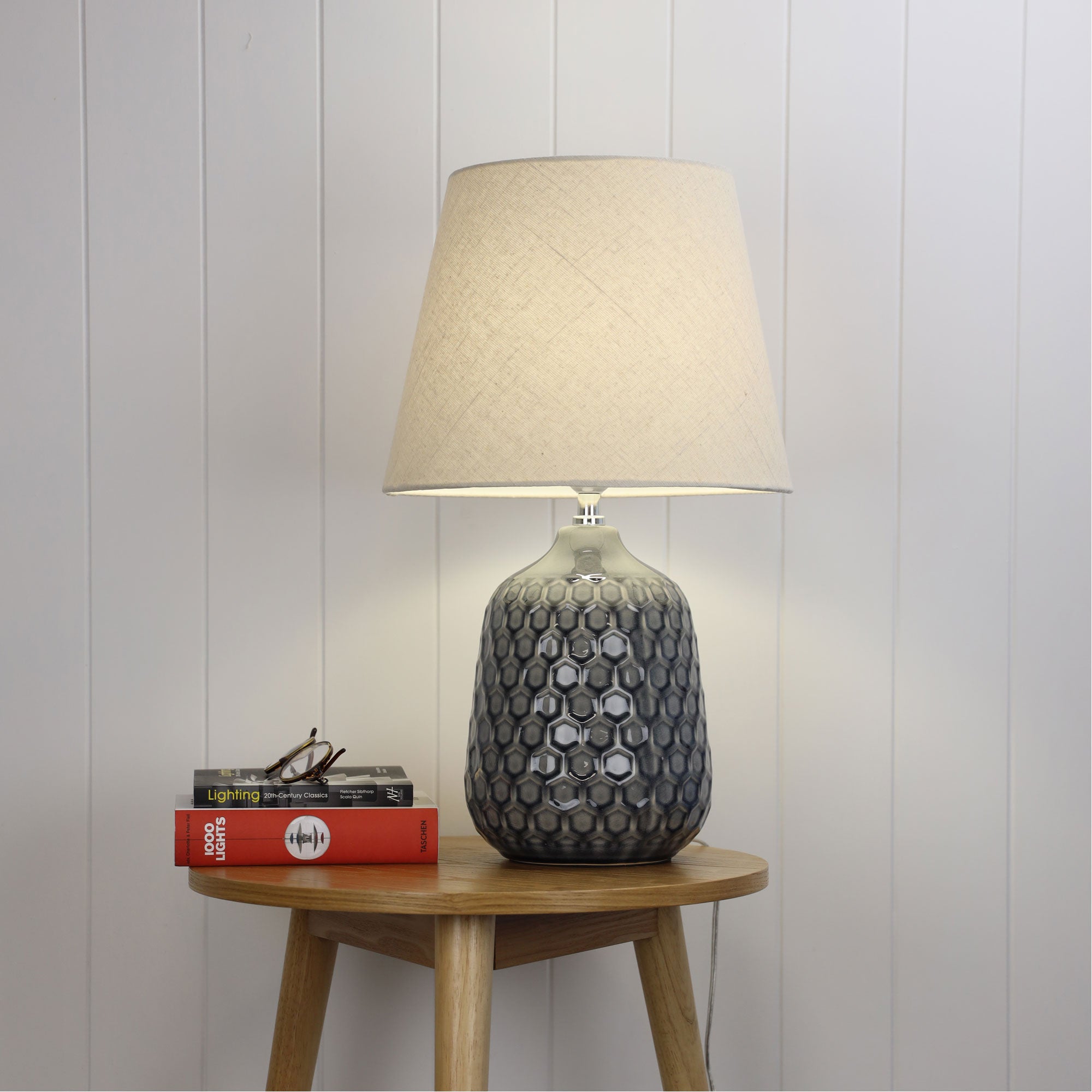 DARIA Ceramic Table Lamp with Shade Oriel Lighting