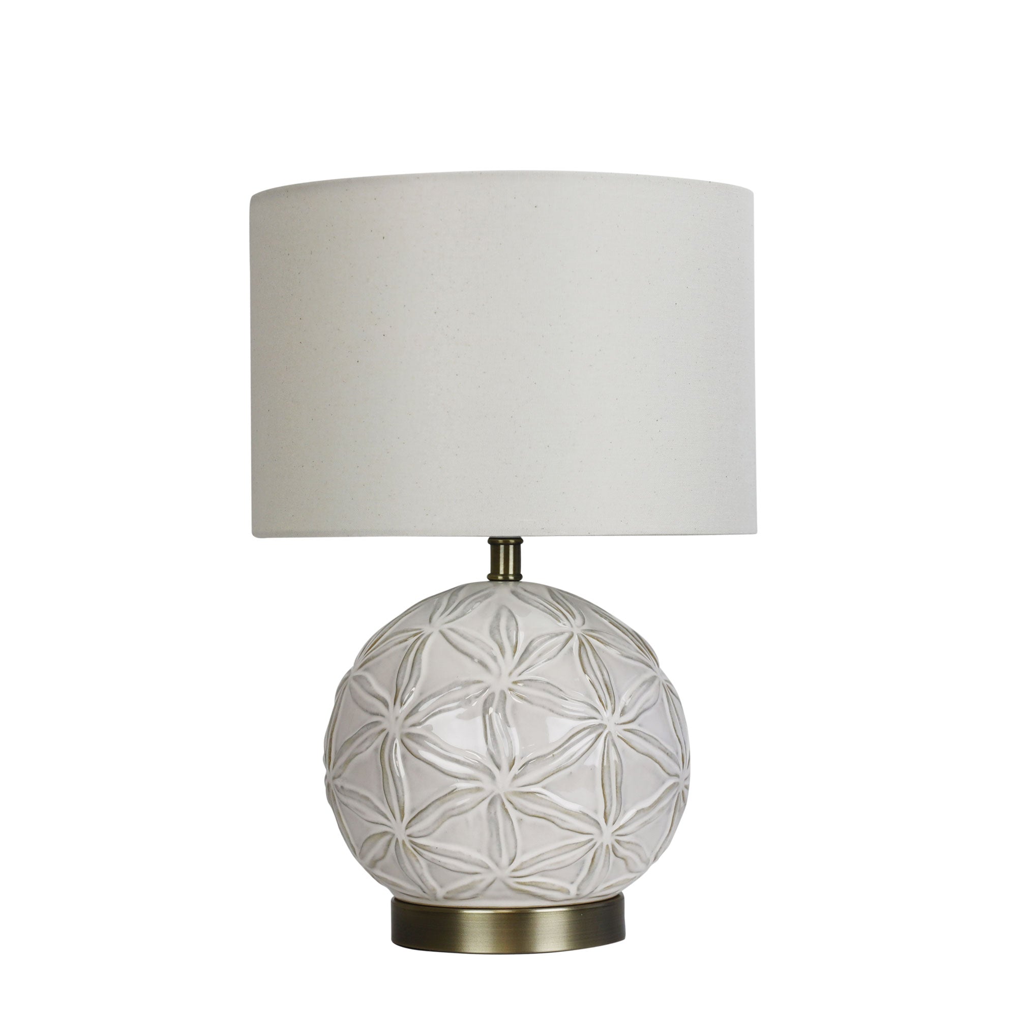 ARIEL Ceramic Table Lamp with Shade Oriel Lighting