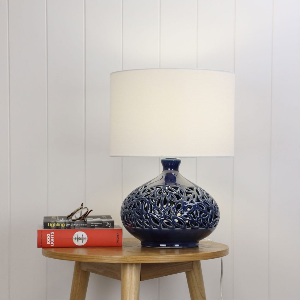 DOUGLAS Ceramic Table Lamp with Shade Oriel Lighting