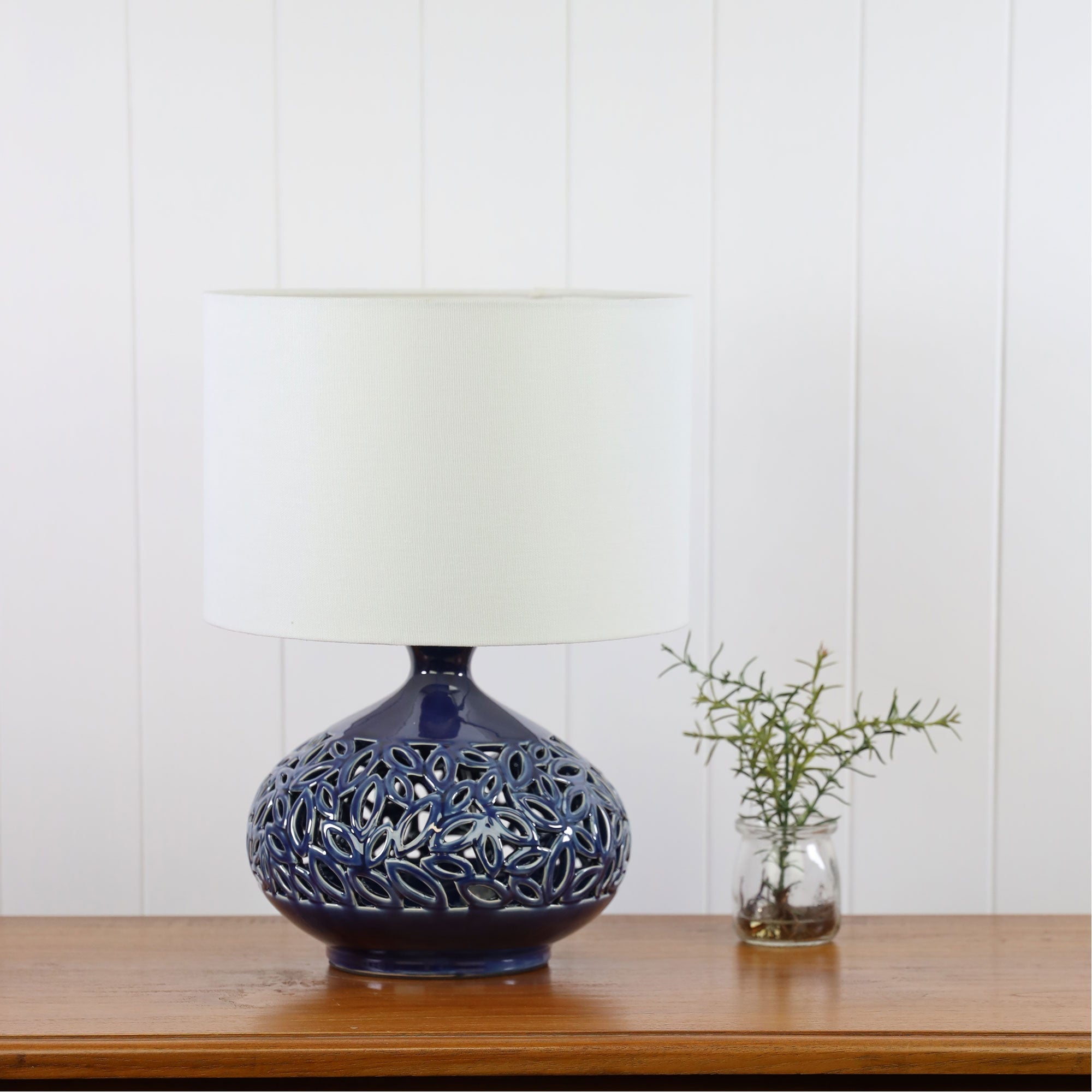 DOUGLAS Ceramic Table Lamp with Shade Oriel Lighting