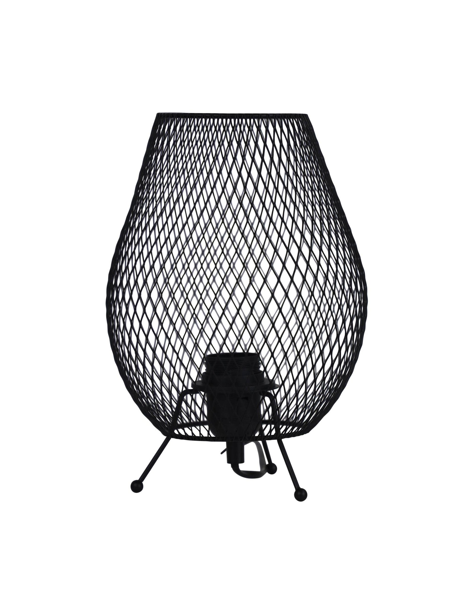 HYZER Black Mesh Table Lamp Oriel Lighting