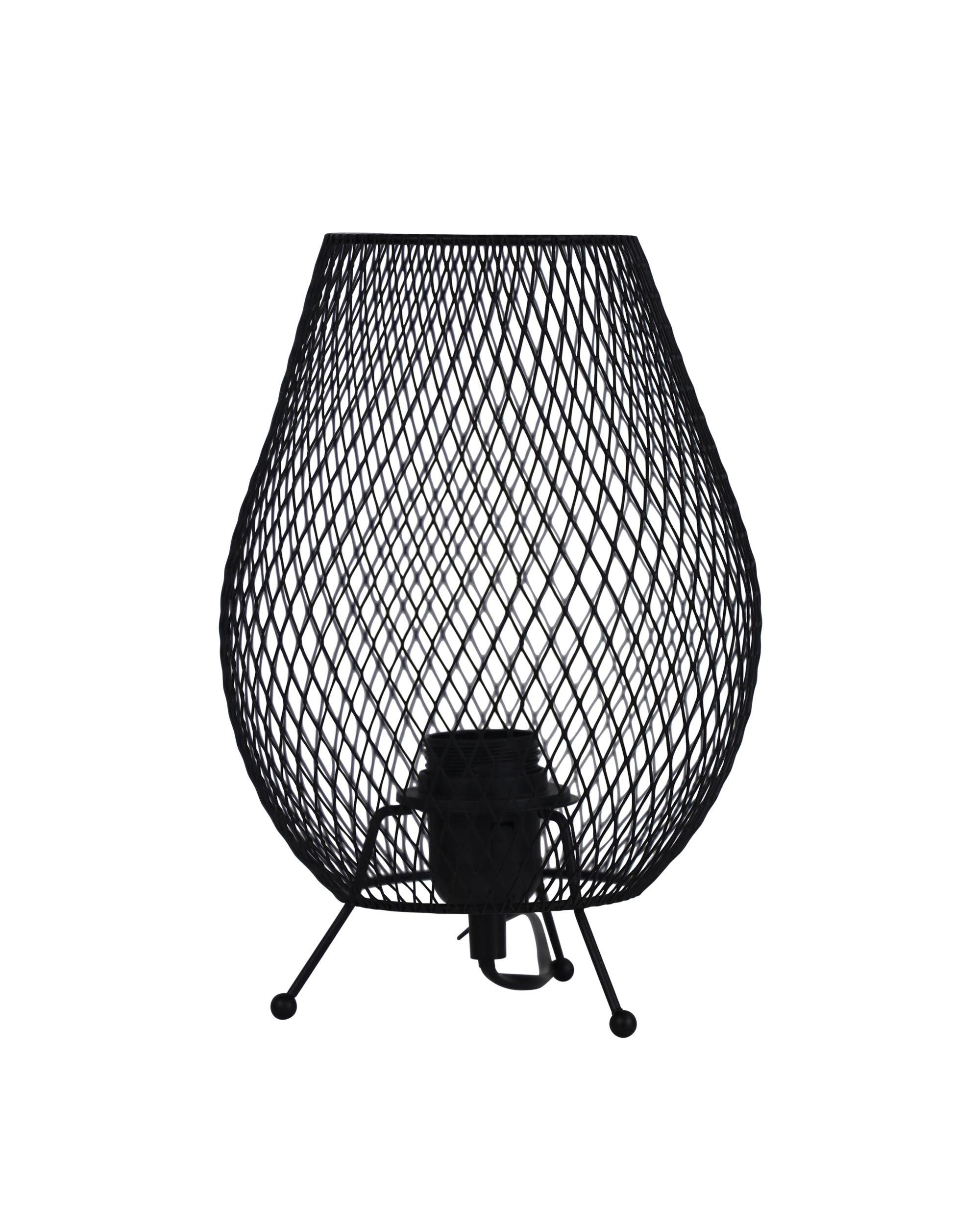 HYZER Black Mesh Table Lamp Oriel Lighting