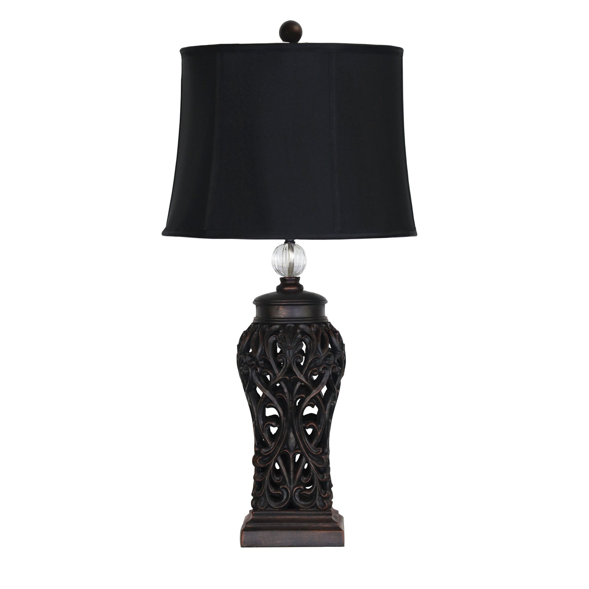 DORNE Classic Antique Cut Lamp with Harp Shade Oriel Lighting