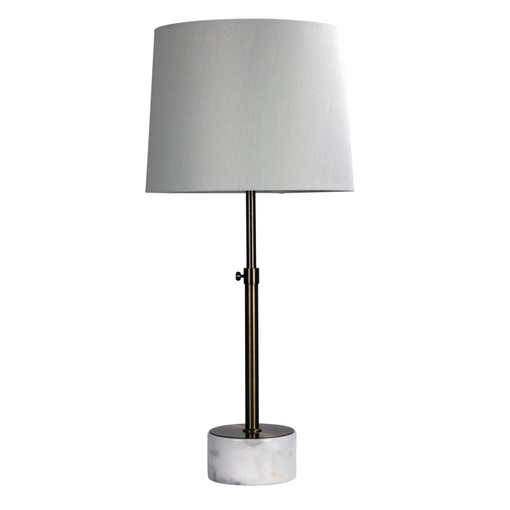 UMBRIA Height Adjustable Scandi Lamp in Antique Brass Oriel Lighting