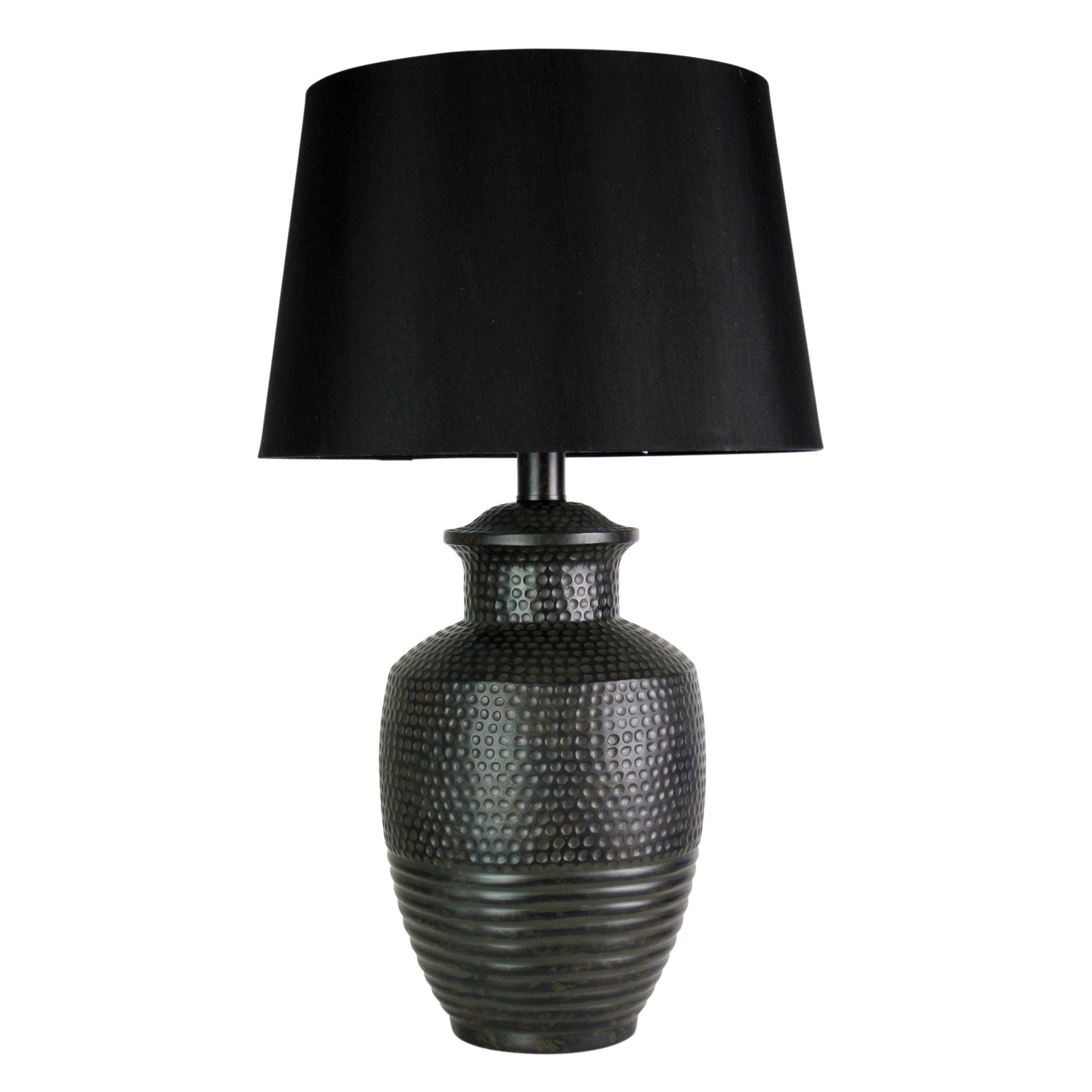 ATTICA Aged Black Large Table Lamp 73cm Oriel Lighting