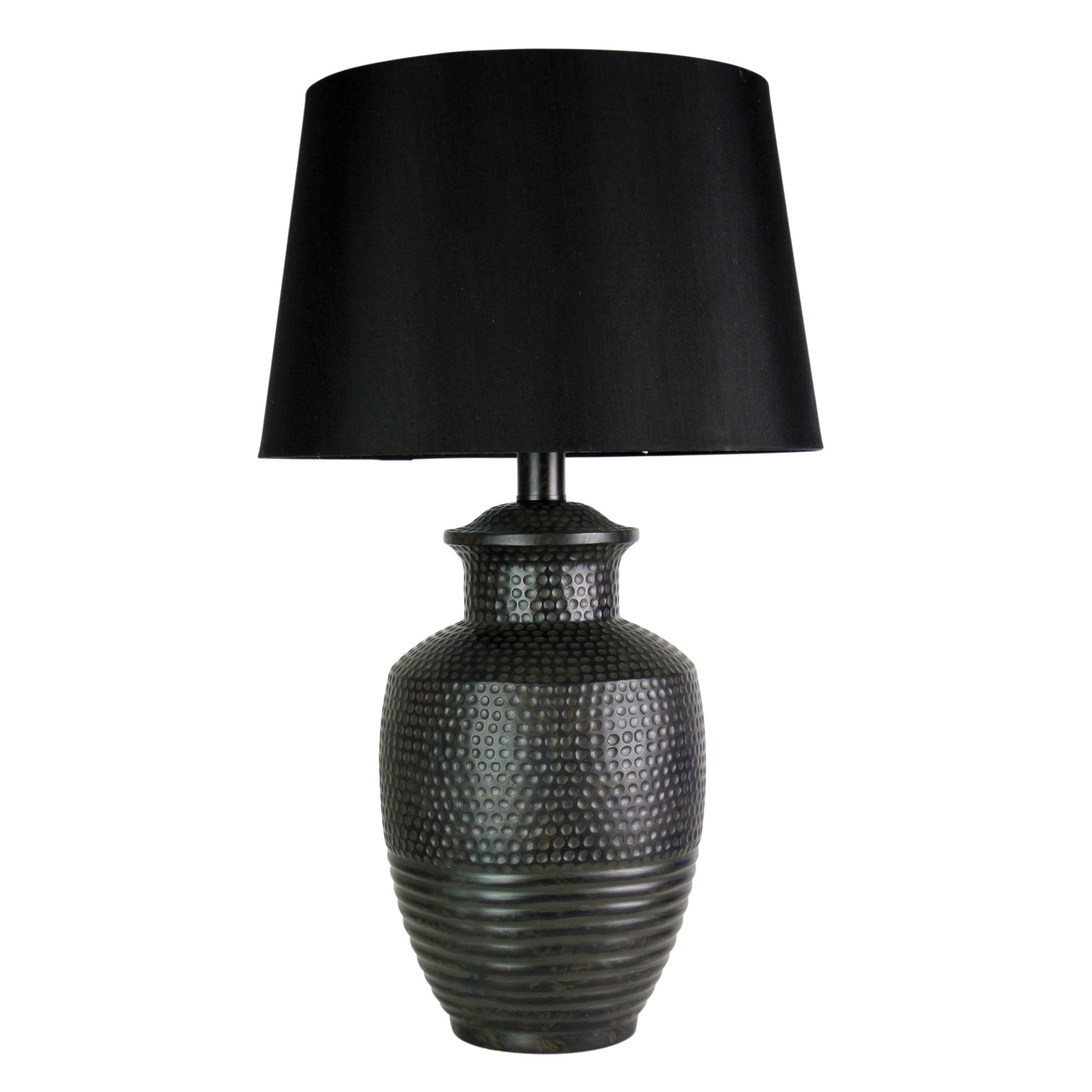 ATTICA Aged Black Large Table Lamp 73cm Oriel Lighting
