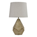LEON Geometric Ivory and Gold Table Lamp Oriel Lighting
