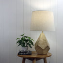 LEON Geometric Ivory and Gold Table Lamp Oriel Lighting