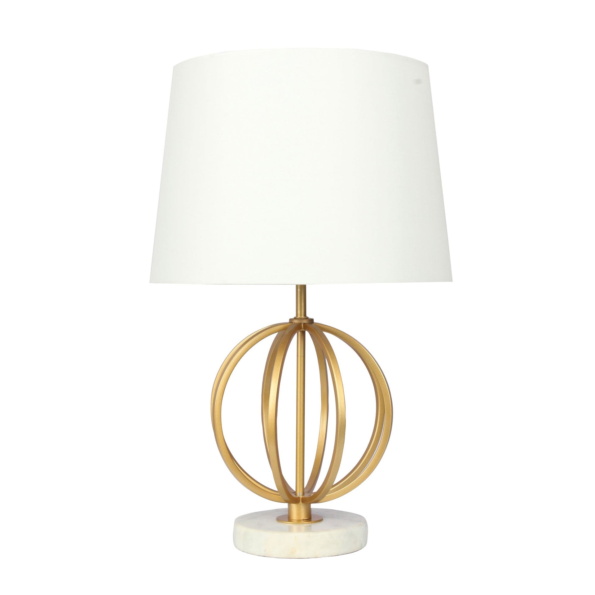 LOXTON Gold painted metal/ marble table lamp Oriel Lighting