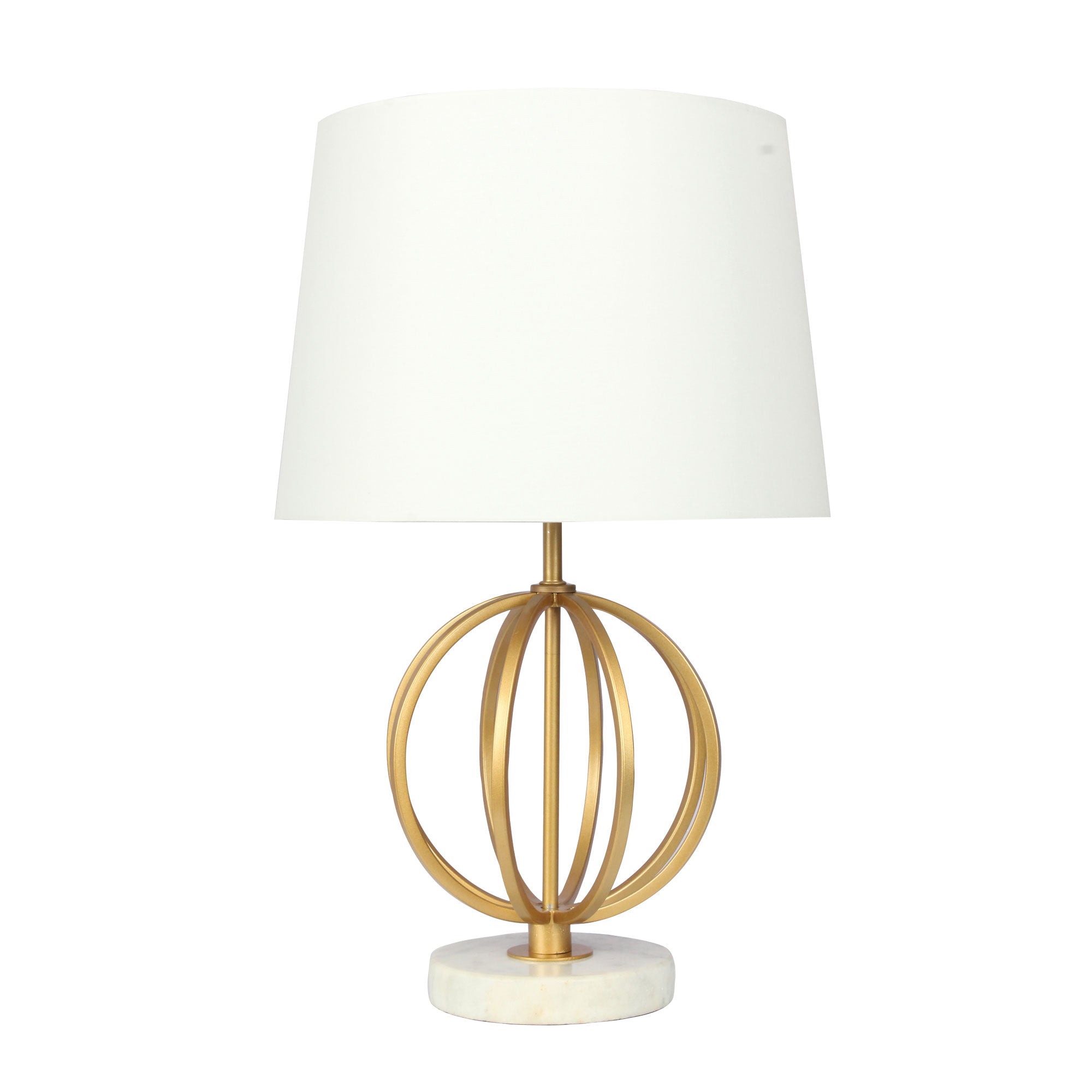 LOXTON Gold painted metal/ marble table lamp Oriel Lighting
