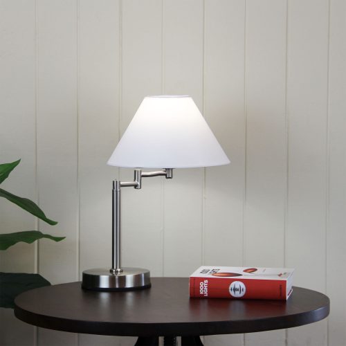 ZOE ON-OFF Touch Lamp Brushed Chrome Oriel Lighting