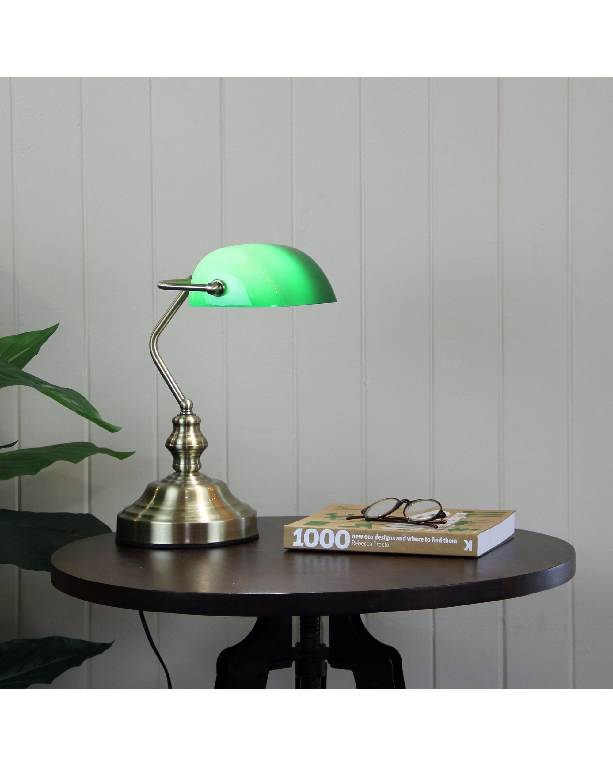 BANKERS TOUCH ON/OFF Touch Lamp Antique Brass Oriel Lighting