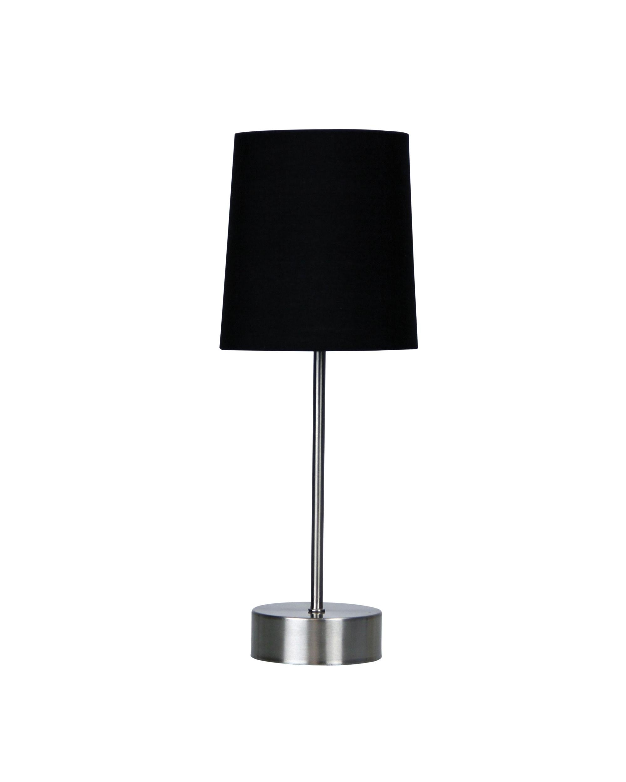 Lancet ON-OFF Touch Lamp Black Shade Oriel Lighting